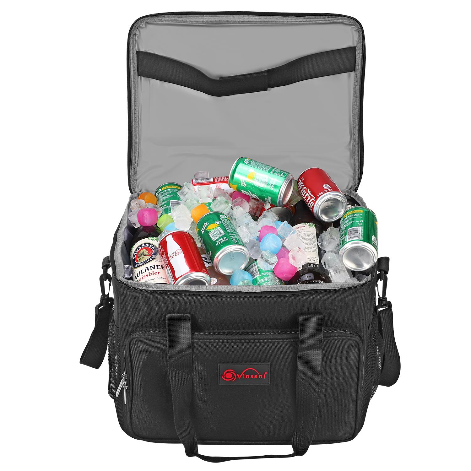 Vinsani 15L / 24L Black Cooler Bag Insulated Picnic Storage Bag Picnic Camping - Produktbild 1