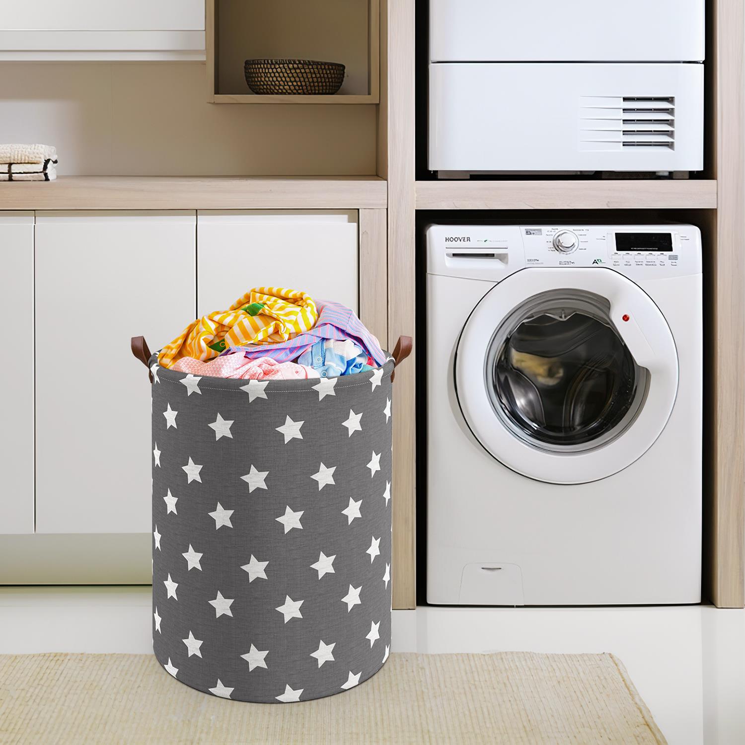 Vinsani Freestanding Laundry Basket Storage Sorter with Drawstring Lid - Picture 105 of 111