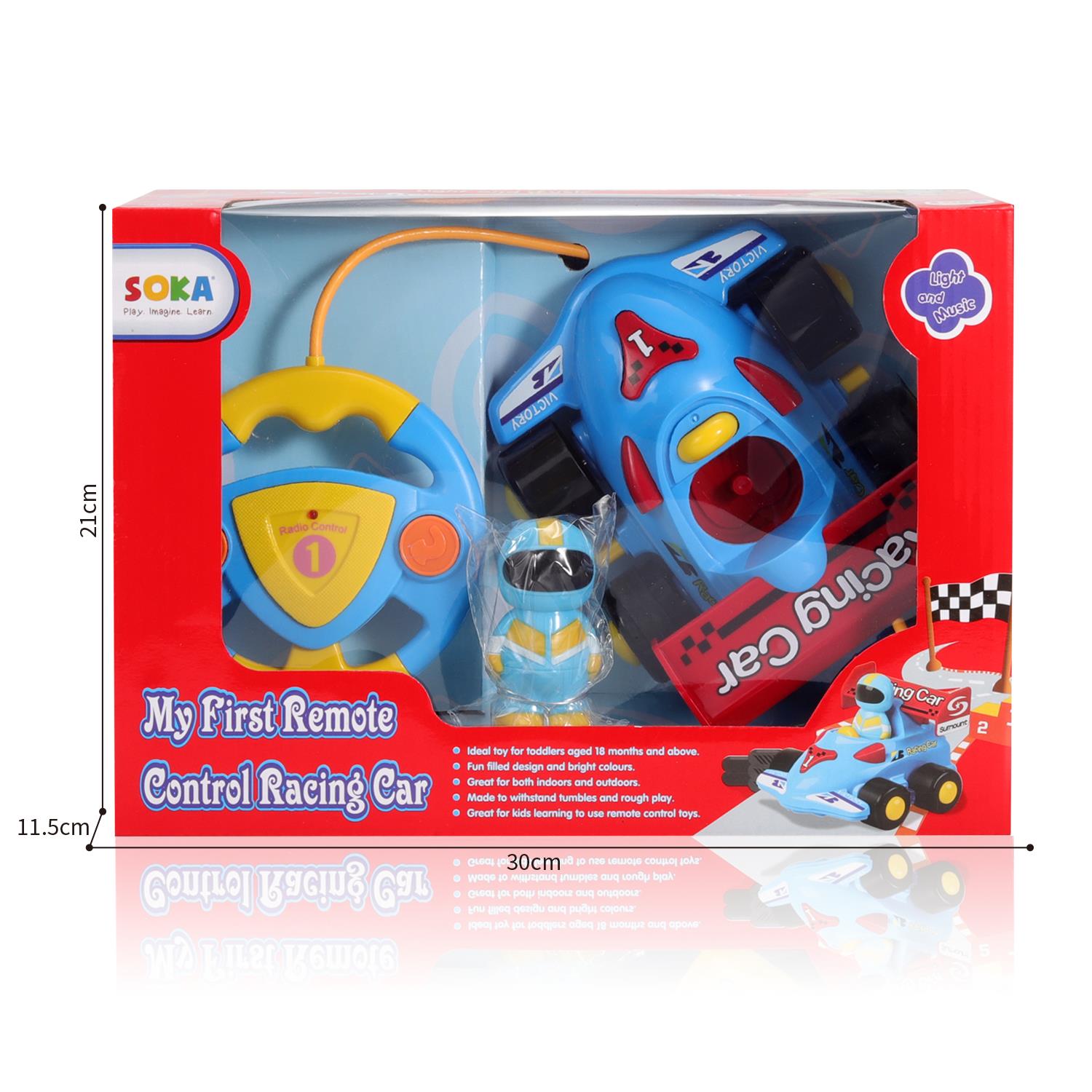 SOKA My First Remote Controlled Racing Car for Toddlers with Sound and Light - Picture 8 of 28