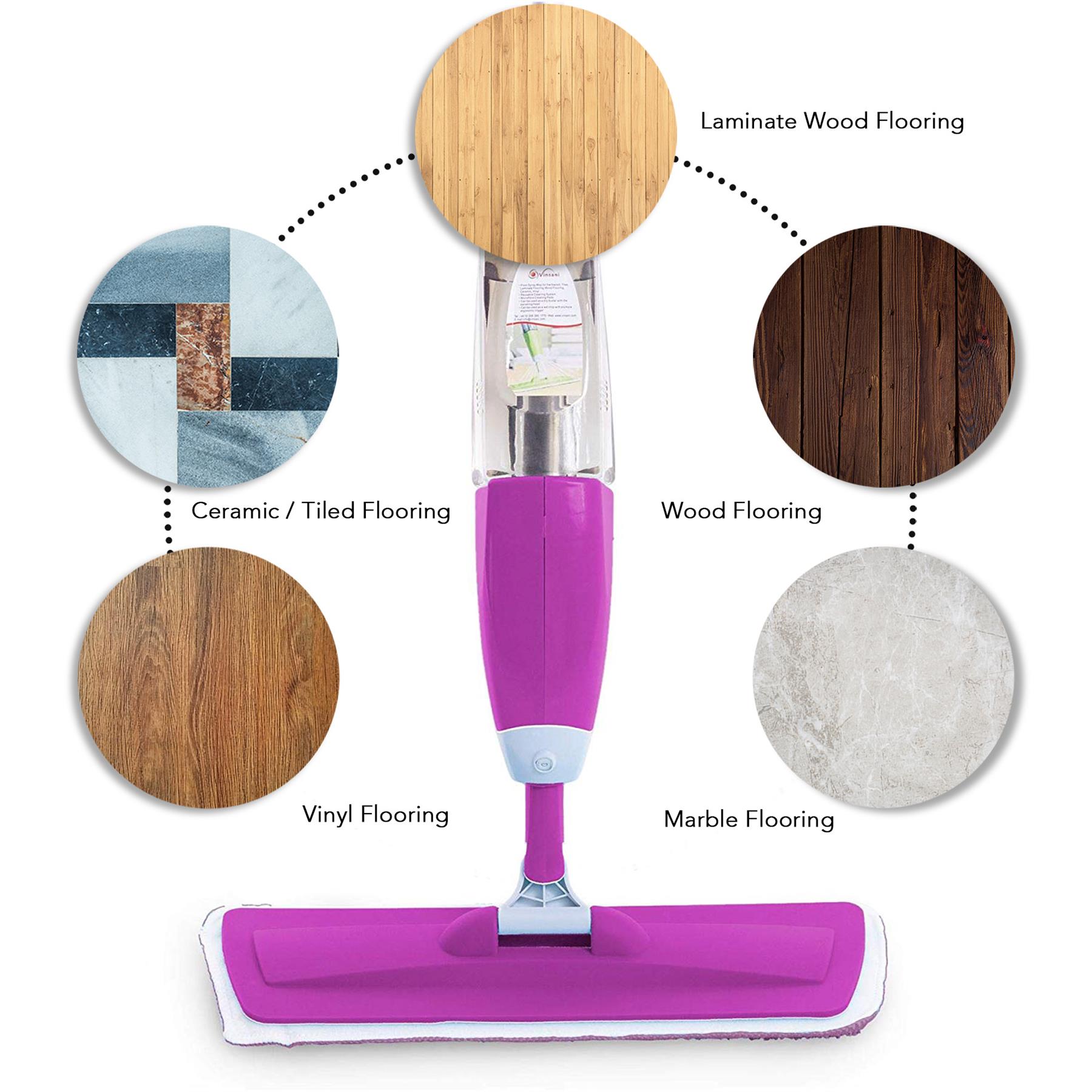 Vinsani Spray Floor Mop Water Floor Cleaner or Microfibre Pads or Water