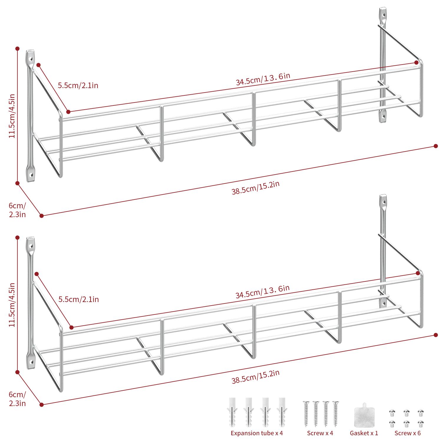 Vinsani 1-6 Tier Spice Herb Jar Rack Holder Kitchen Cupboard Wall Storage Unit - Picture 57 of 63