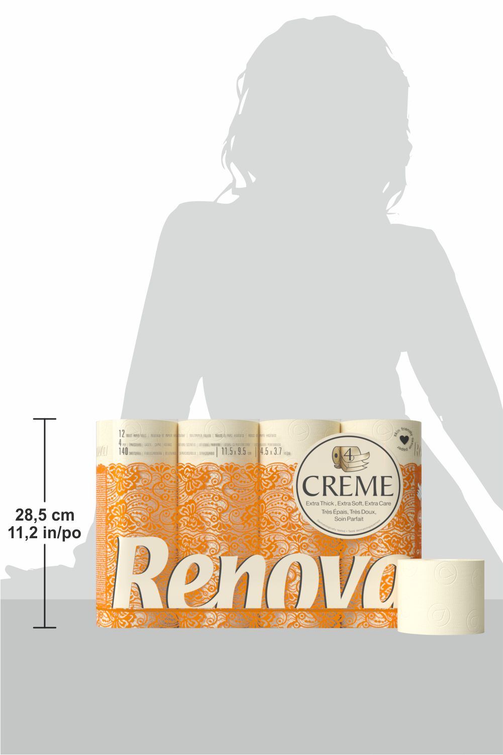 Renova Luxury Cream 4Ply Toilet Tissue Paper Roll (60 Rolls) eBay