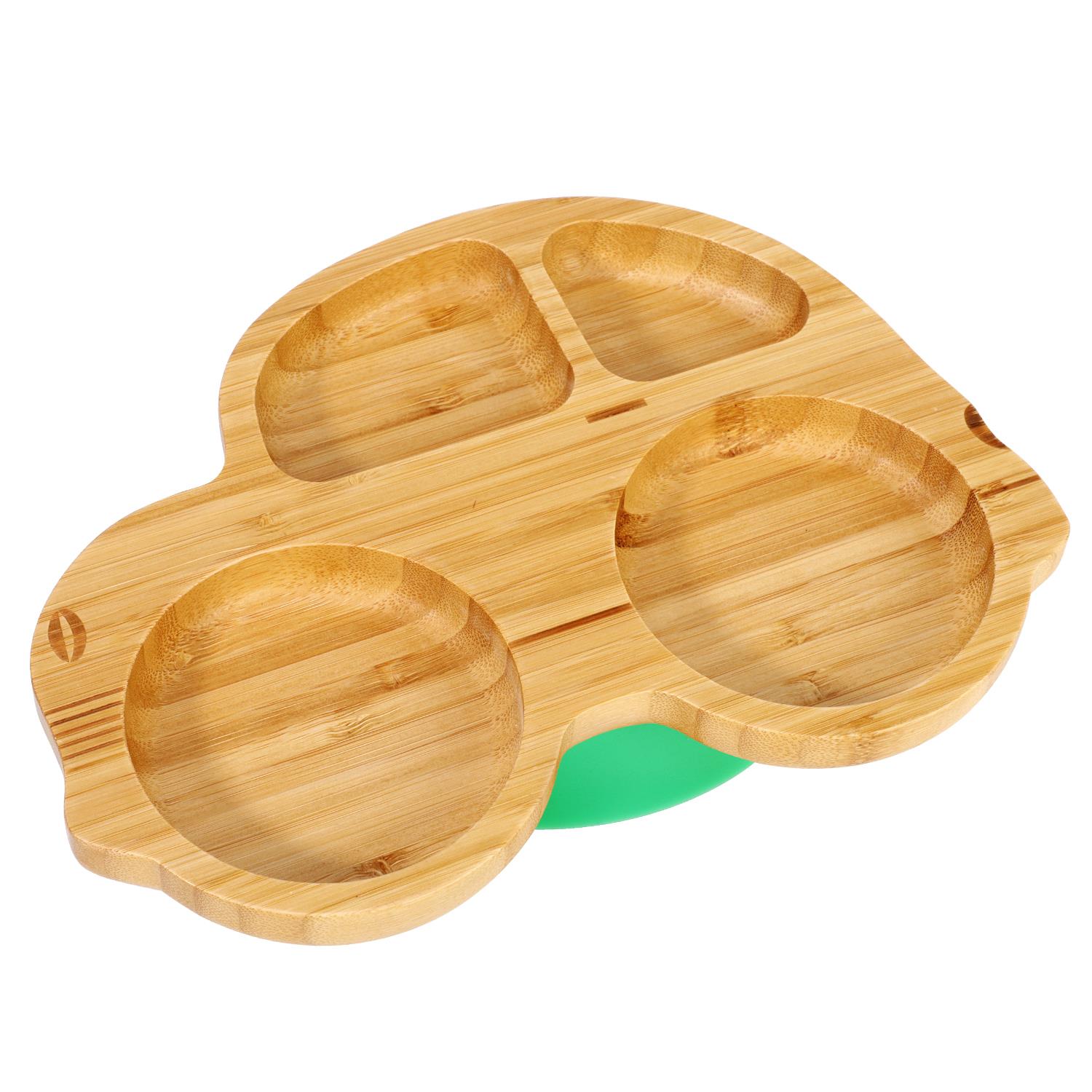 Vinsani Bamboo Car Plate Bowl & Spoon Set Suction Bowl Stay-Put Design for Kids - Picture 22 of 67