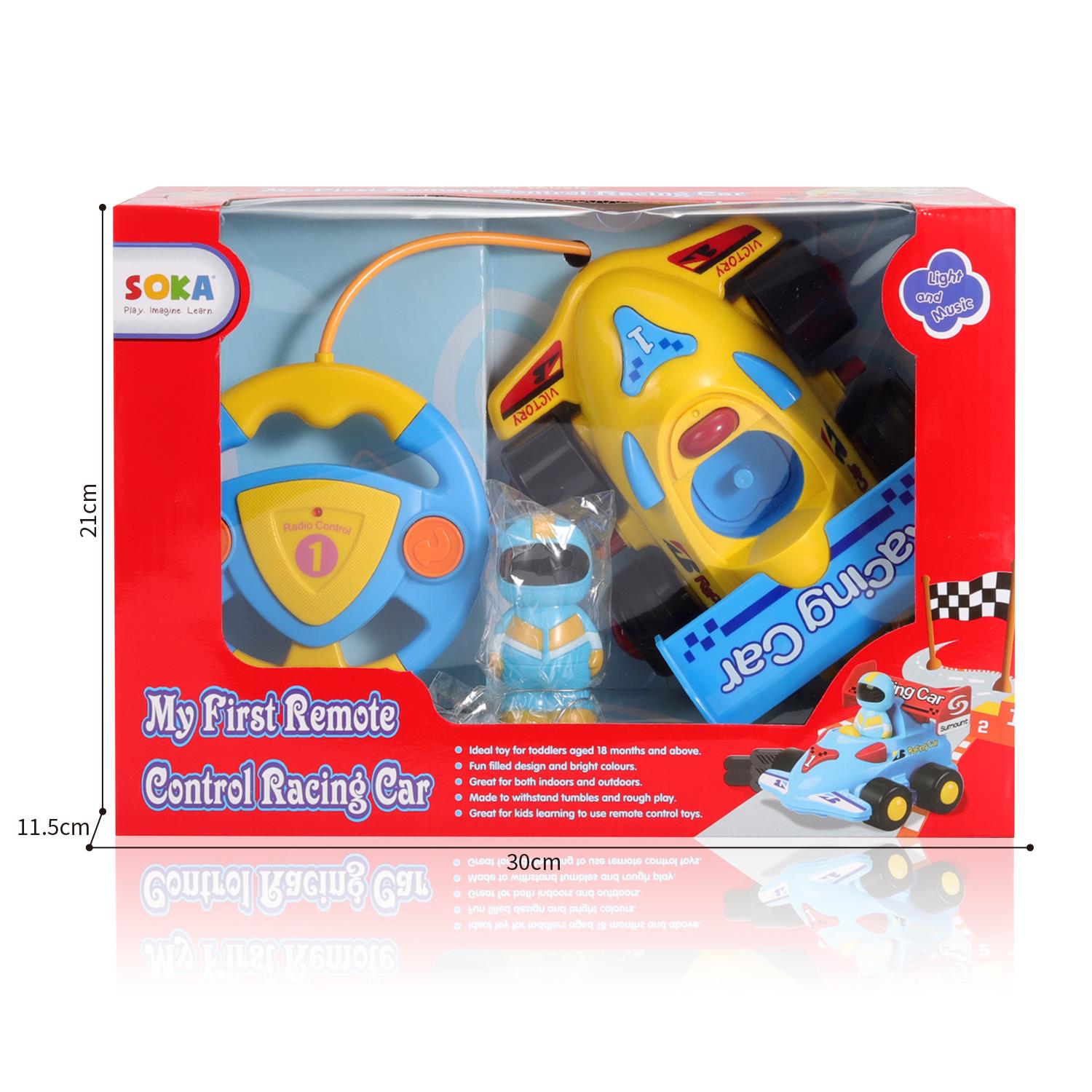 SOKA My First Remote Controlled Racing Car for Toddlers with Sound and Light - Picture 26 of 28