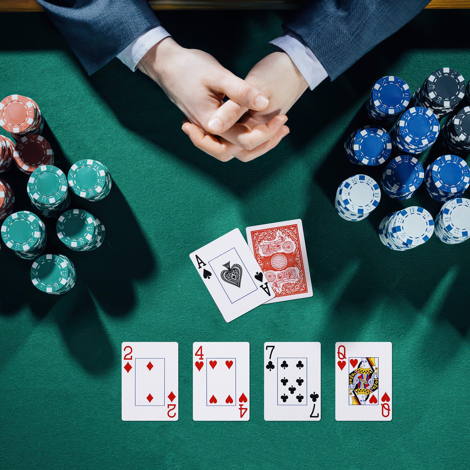Vinsani Traditional Motorbike Poker Casino Plastic Coated Playing Cards Decks - Picture 13 of 49