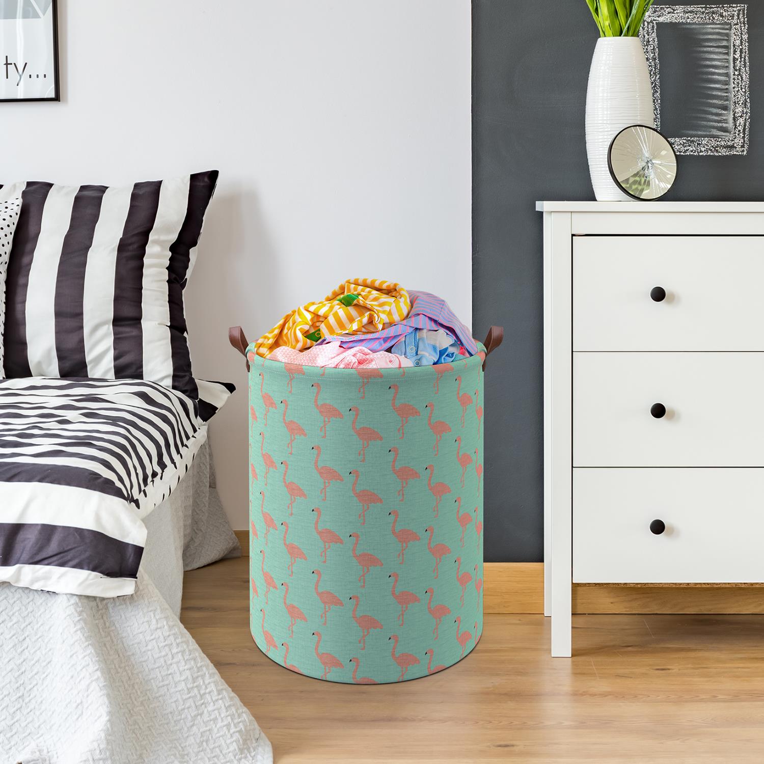 Vinsani Freestanding Laundry Basket Storage Sorter with Drawstring Lid - Picture 30 of 111