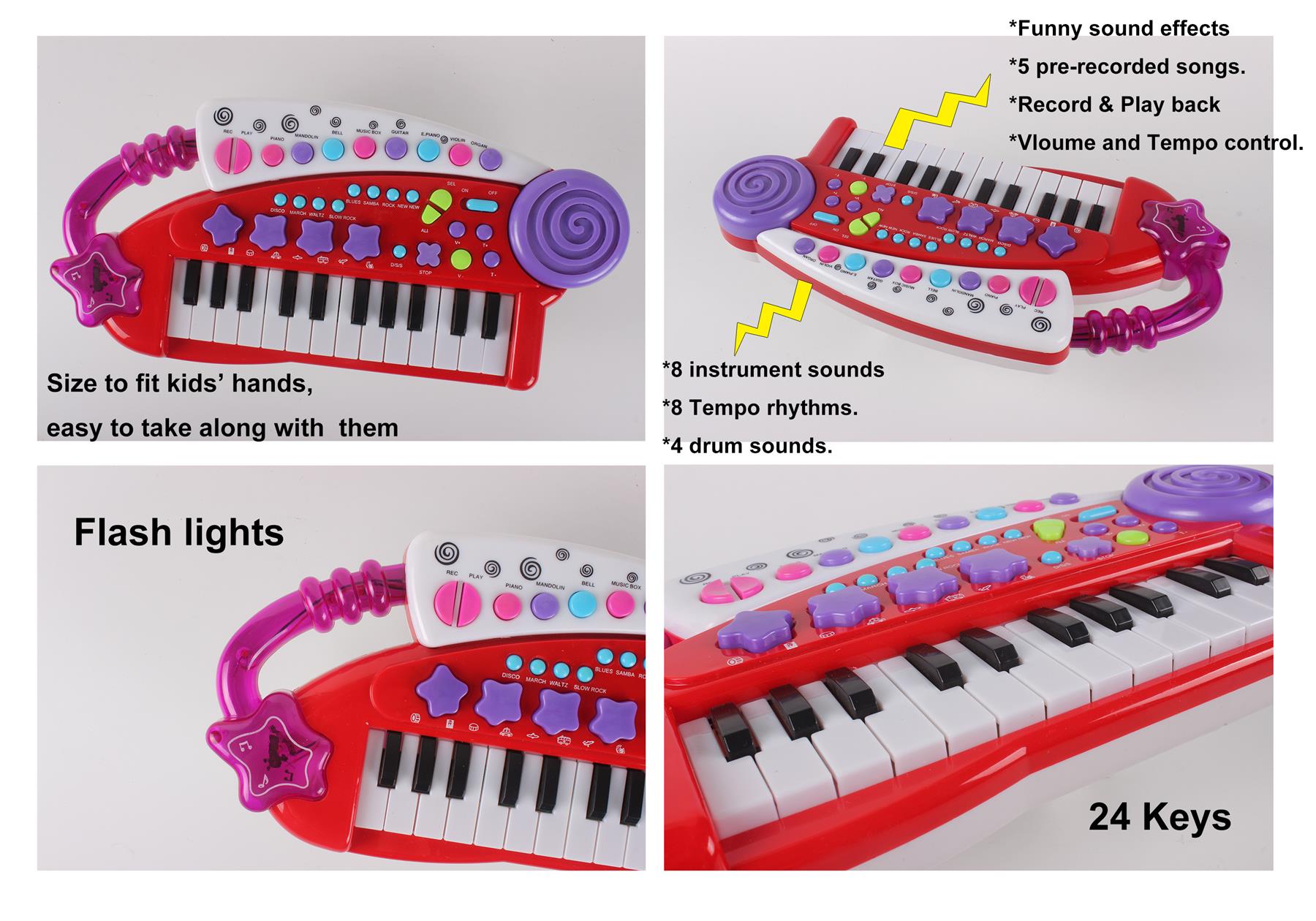 Soka ® Pianoforte Carry lungo TASTIERA Bambini Bambini Giocattoli Strumenti Musicali-Blu
