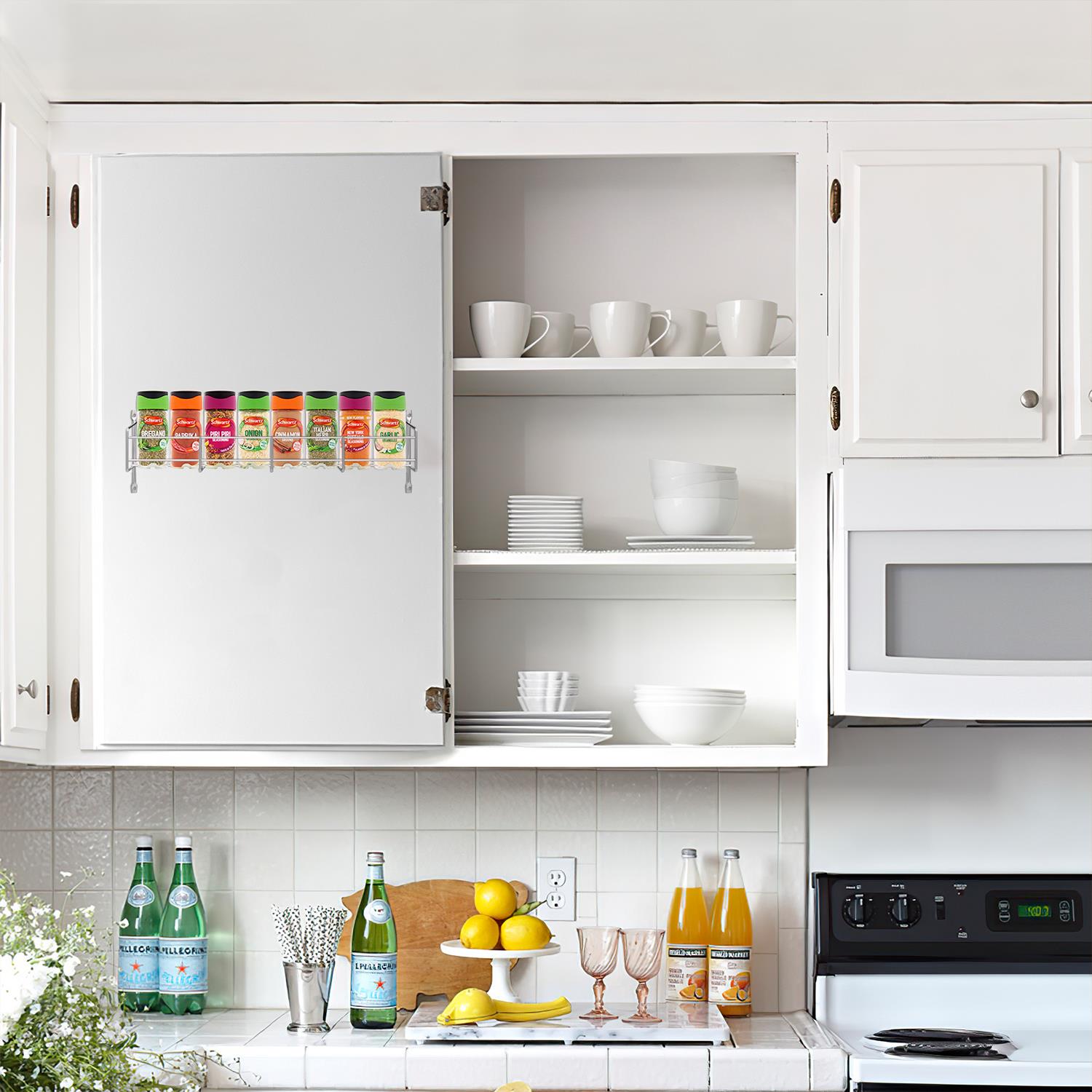 Vinsani 1-6 Tier Spice Herb Jar Rack Holder Kitchen Cupboard Wall Storage Unit - Picture 45 of 63