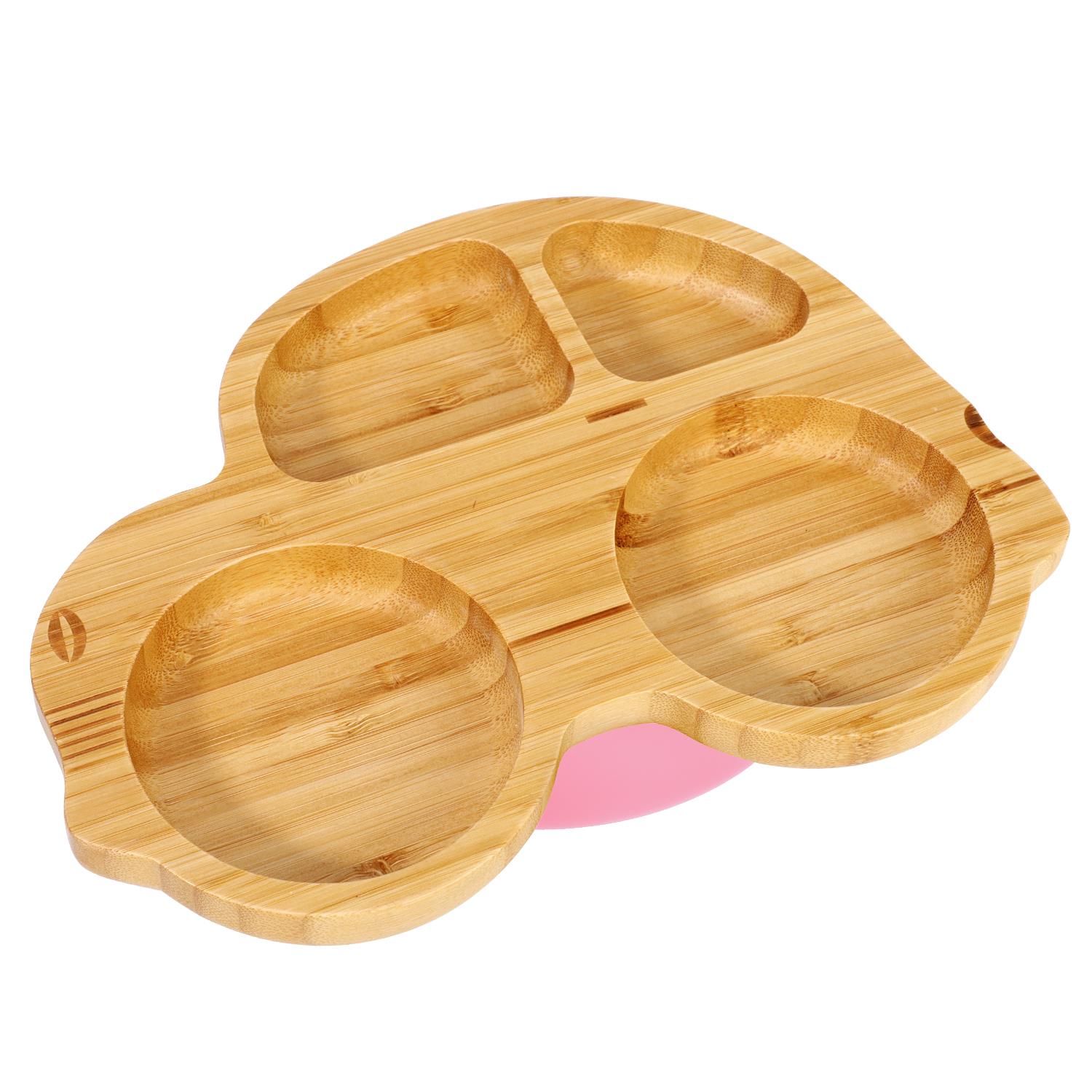 Vinsani Bamboo Car Plate Bowl & Spoon Set Suction Bowl Stay-Put Design for Kids - Picture 44 of 67