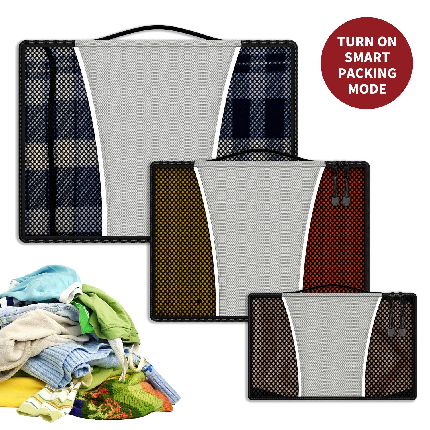 Vinsani 3 Piece Packing Cubes Set Suitcase Travel Organiser Essentials - Picture 39 of 60