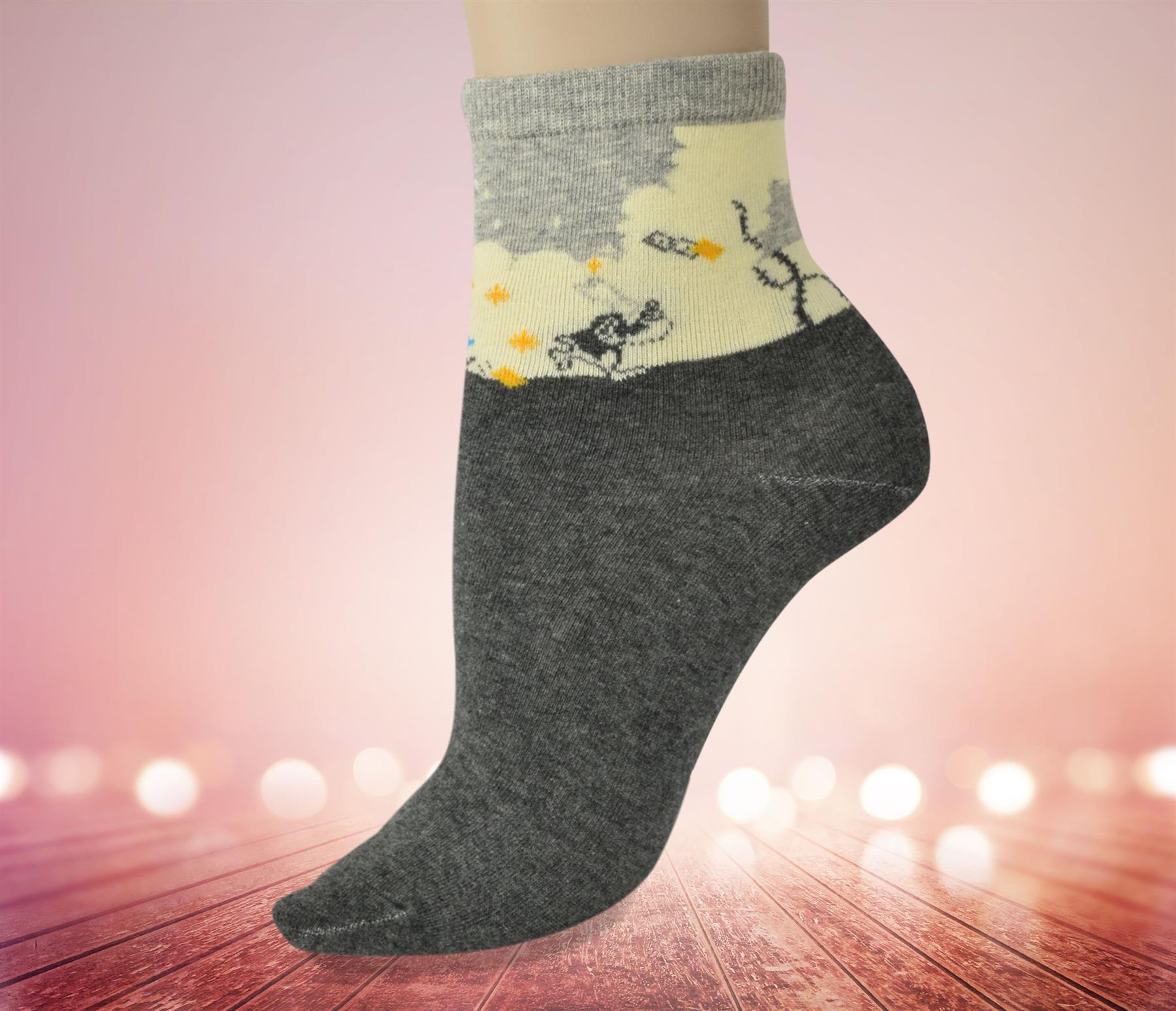 Vinsani® Cat Dog Owl Pet Animal Cute Print Socks 5 Pairs Pack - OneSize Fits all - Picture 61 of 63