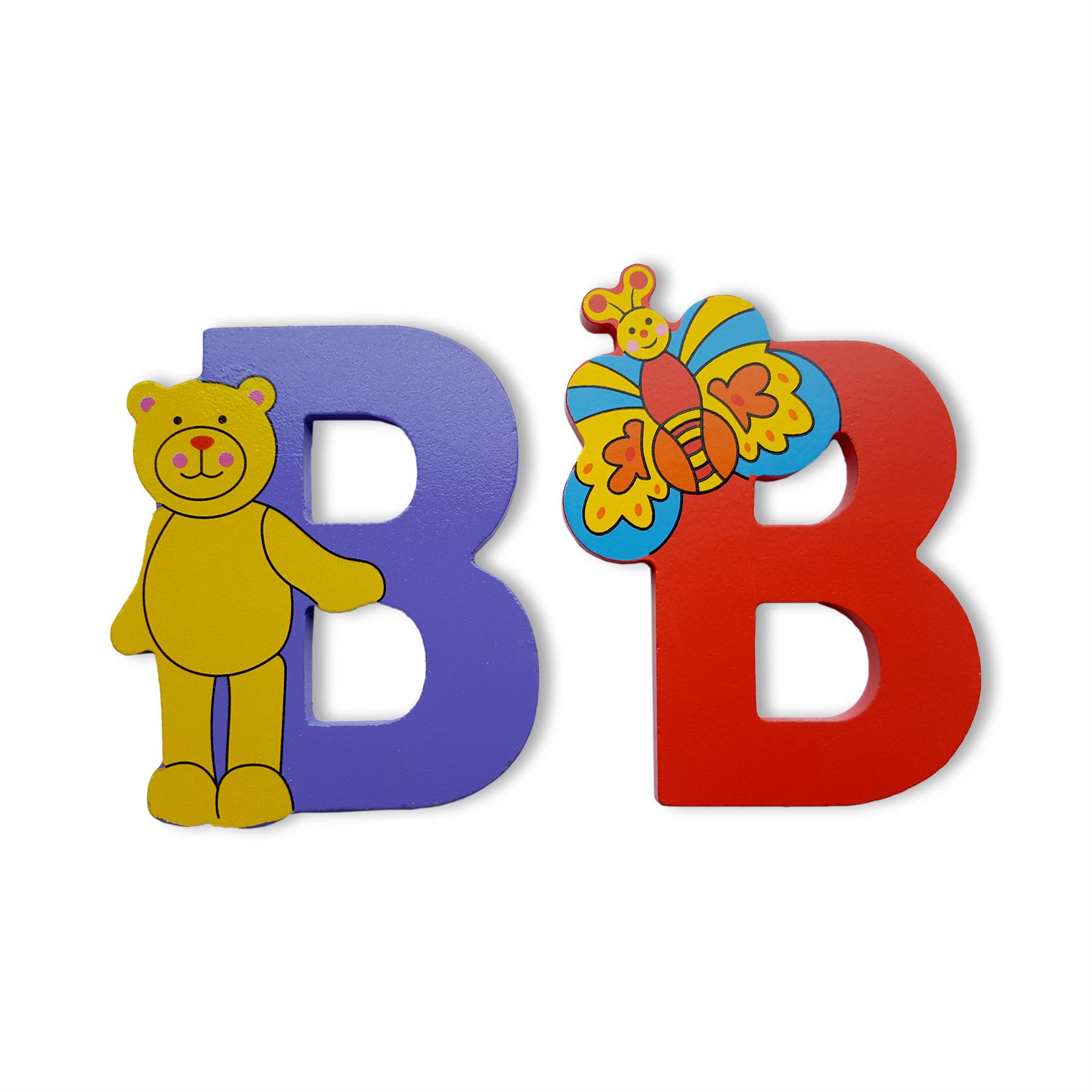 Vinsani Wooden Jungle Animal Upper Case Alphabet Letters Self Adhesive