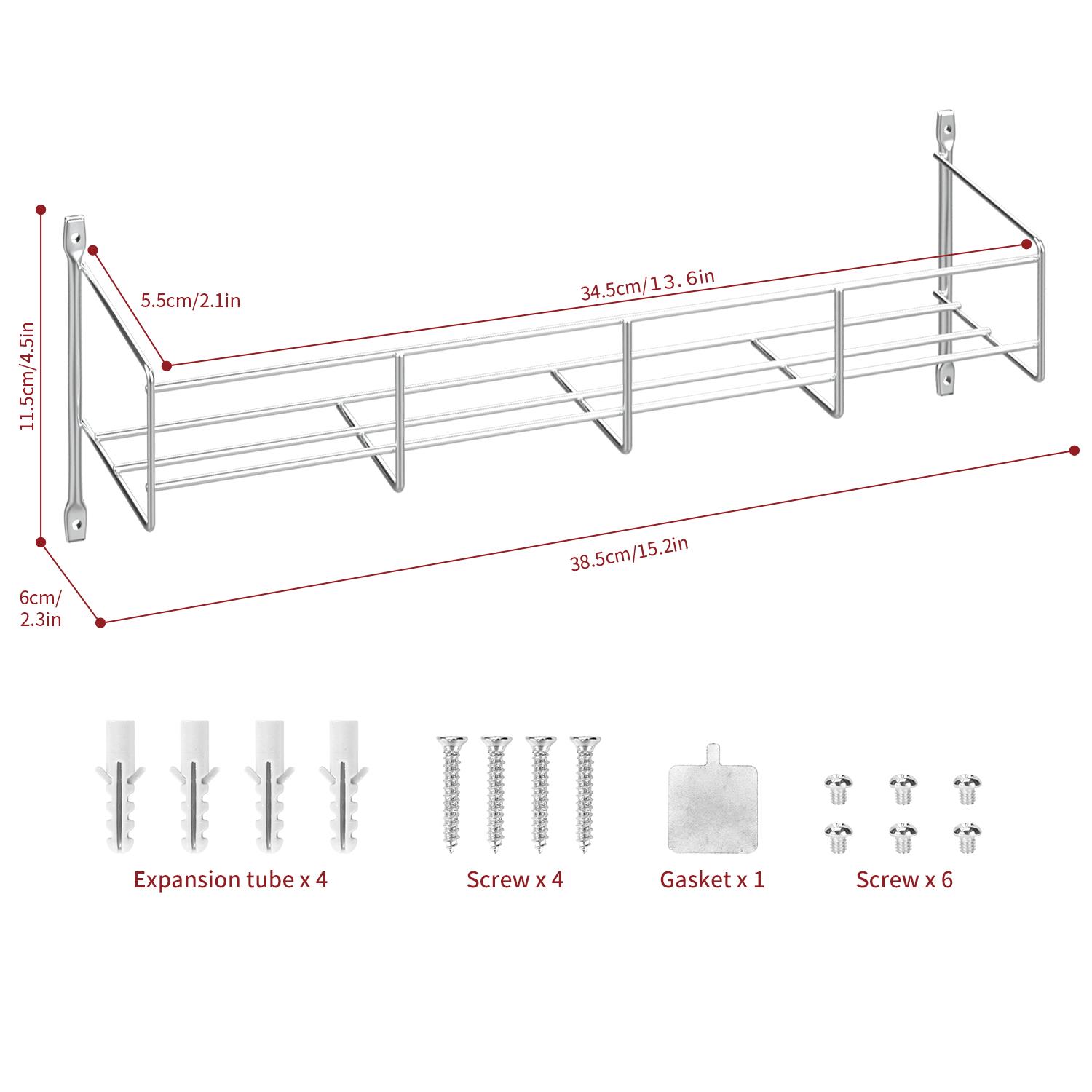 Vinsani 1-6 Tier Spice Herb Jar Rack Holder Kitchen Cupboard Wall Storage Unit - Picture 46 of 63