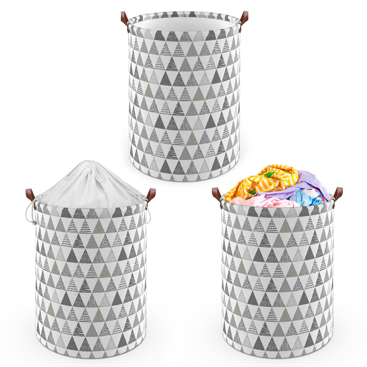 Vinsani Freestanding Laundry Basket Storage Sorter with Drawstring Lid - Picture 89 of 111