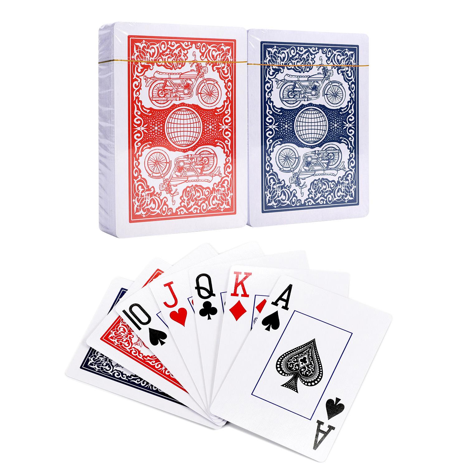 Vinsani Traditional Motorbike Poker Casino Plastic Coated Playing Cards Decks - Picture 2 of 49