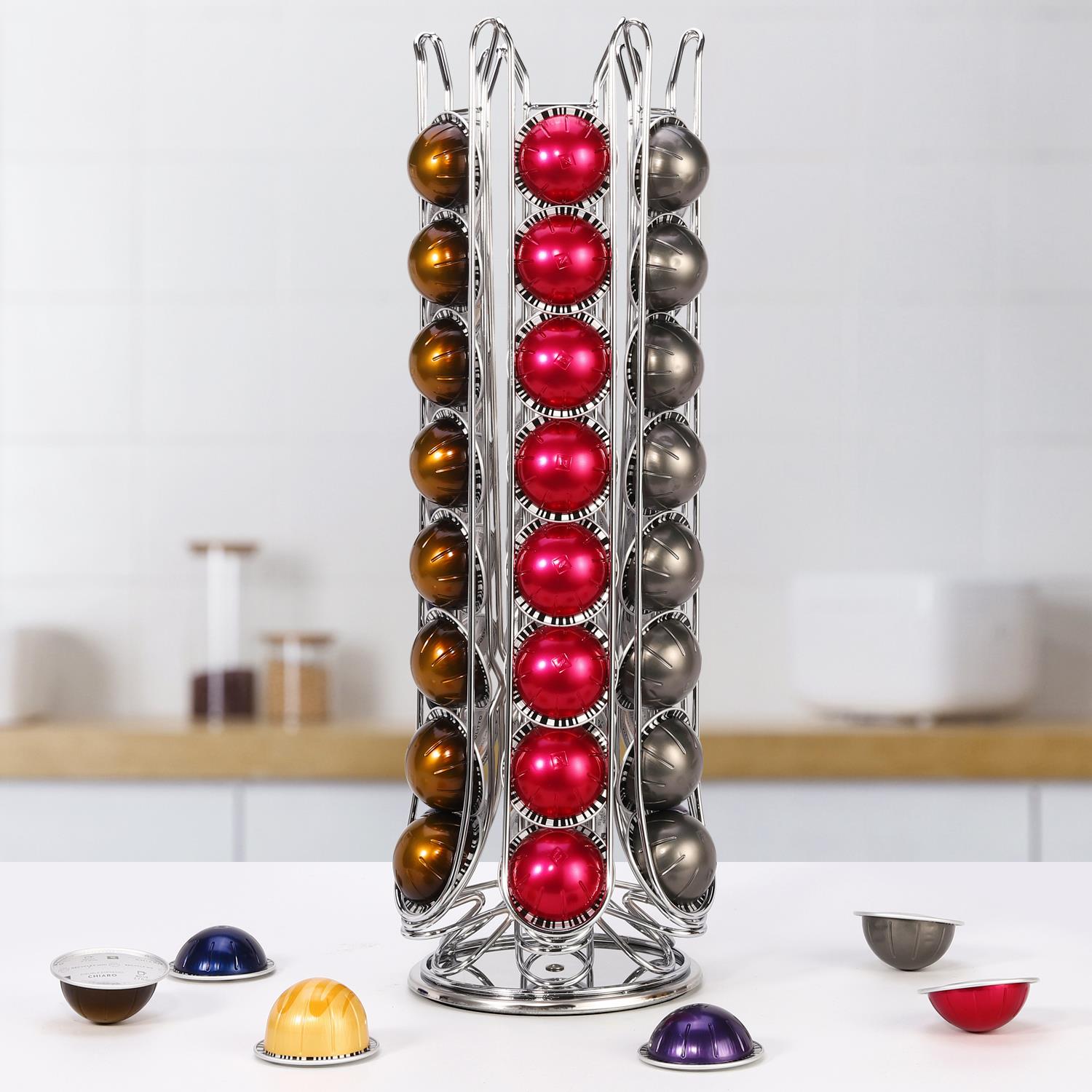 Vinsani 48 Coffee Pod Holder Rotating for Nespresso Vertuo Vertuoline Capsules - Picture 23 of 25