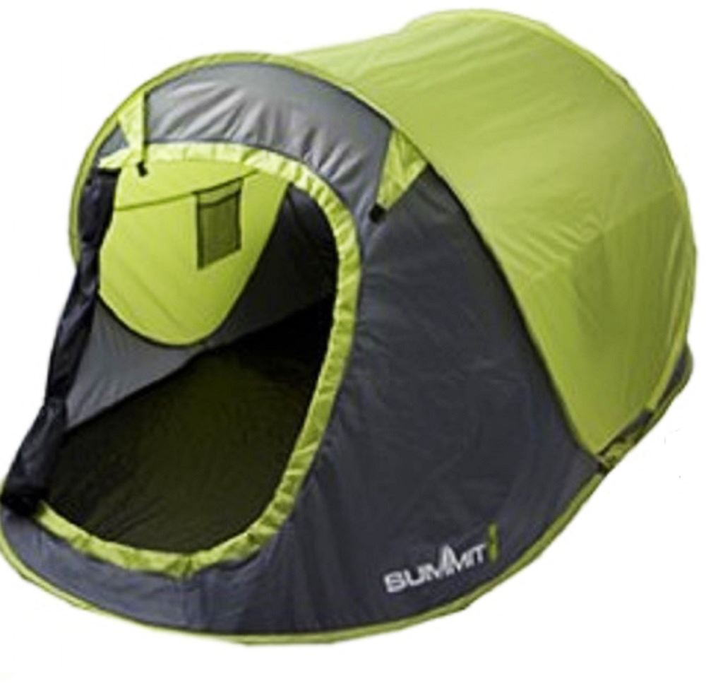 SUMMIT WATERPROOF 2 MAN POP UP OUTDOOR GARDEN FESTIVAL CAMPING BEACH