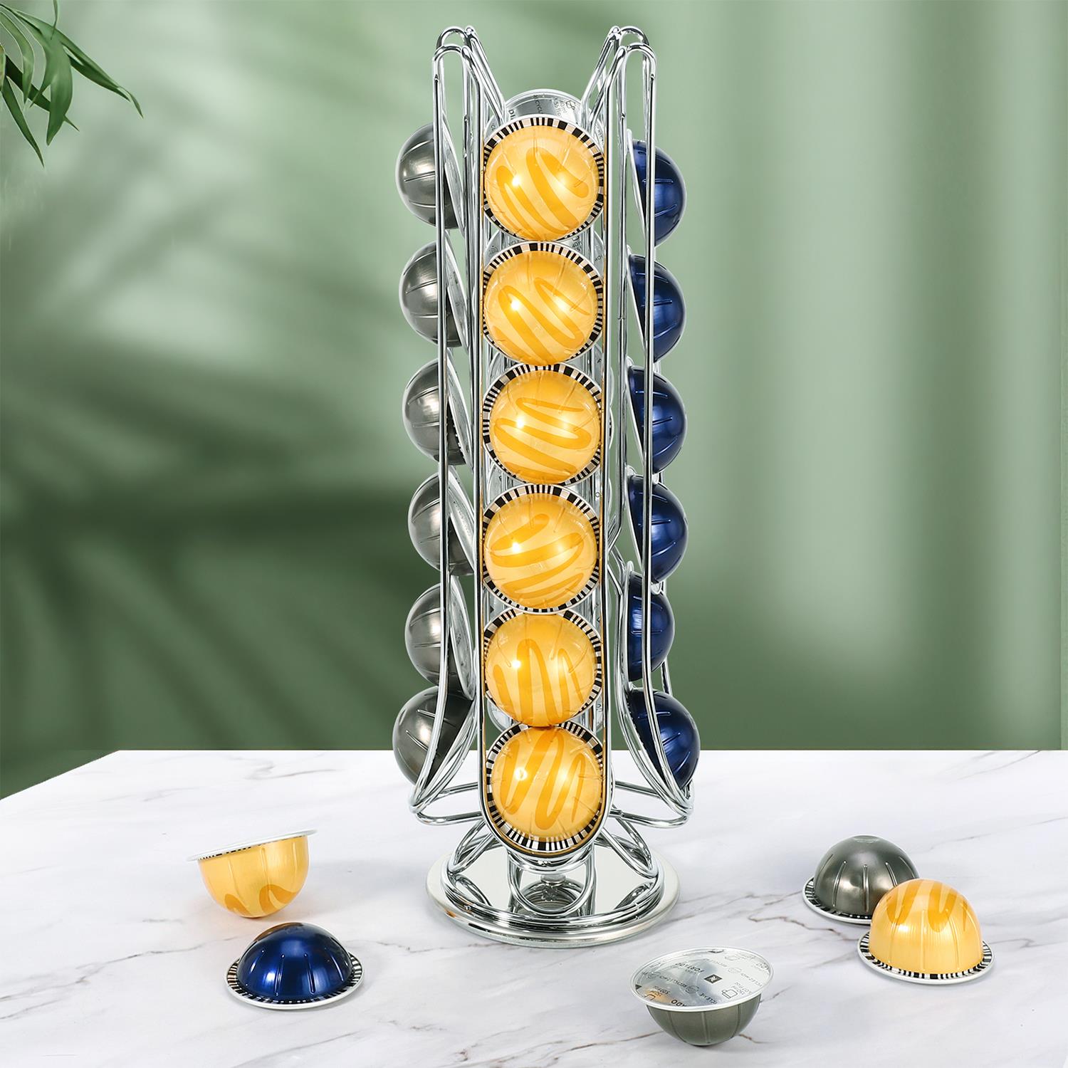 Vinsani 24 Coffee Pod Holder Rotating Nespresso Vertuo Vertuoline Capsules - Picture 23 of 25