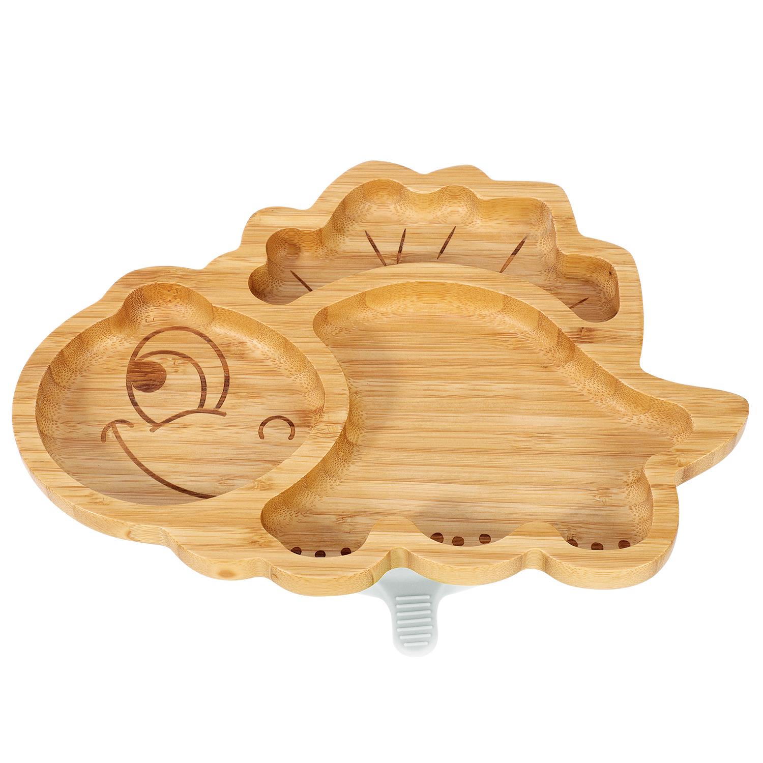 Vinsani Bamboo Dinosaur Plate Bowl & Spoon Set Suction Bowl Stay-Put Design - Picture 35 of 73