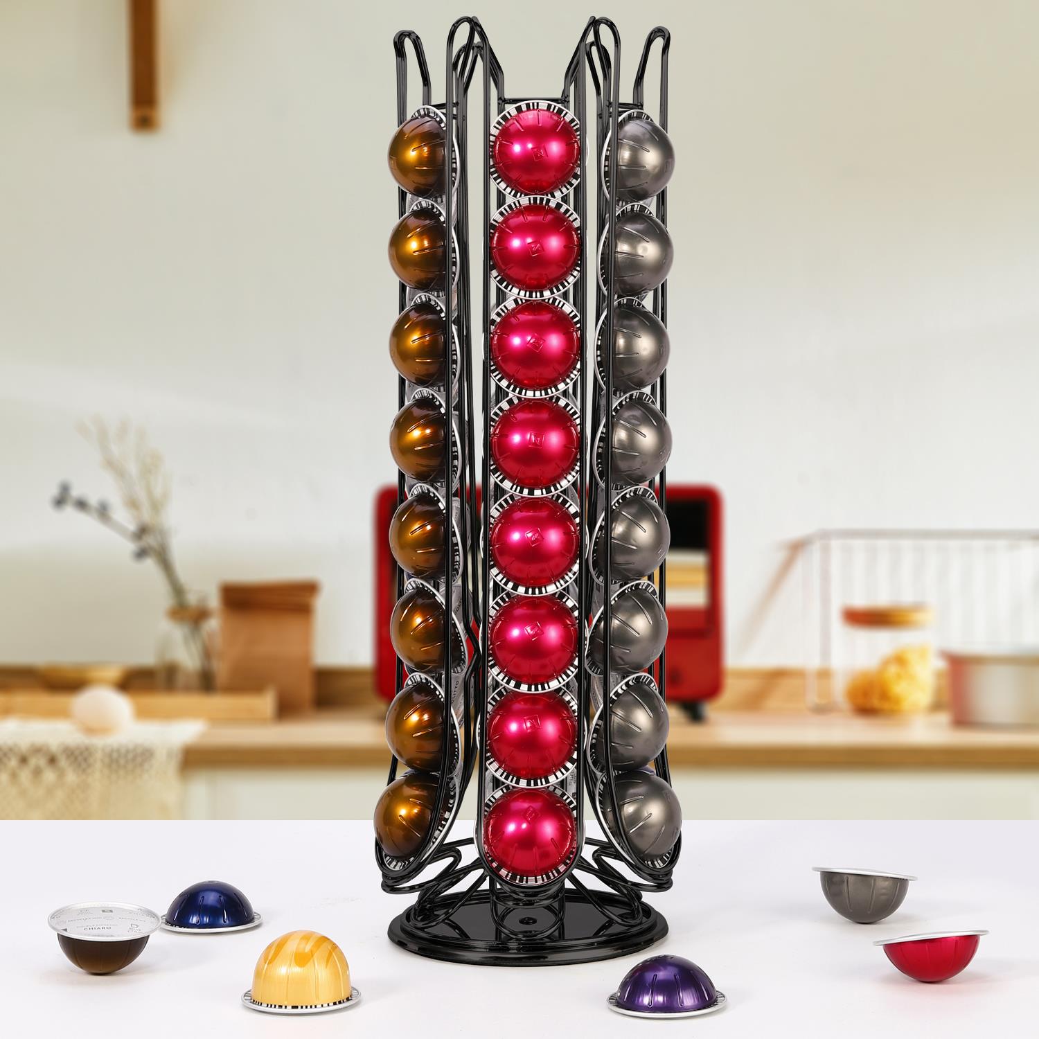 Vinsani 48 Coffee Pod Holder Rotating for Nespresso Vertuo Vertuoline Capsules - Picture 11 of 25