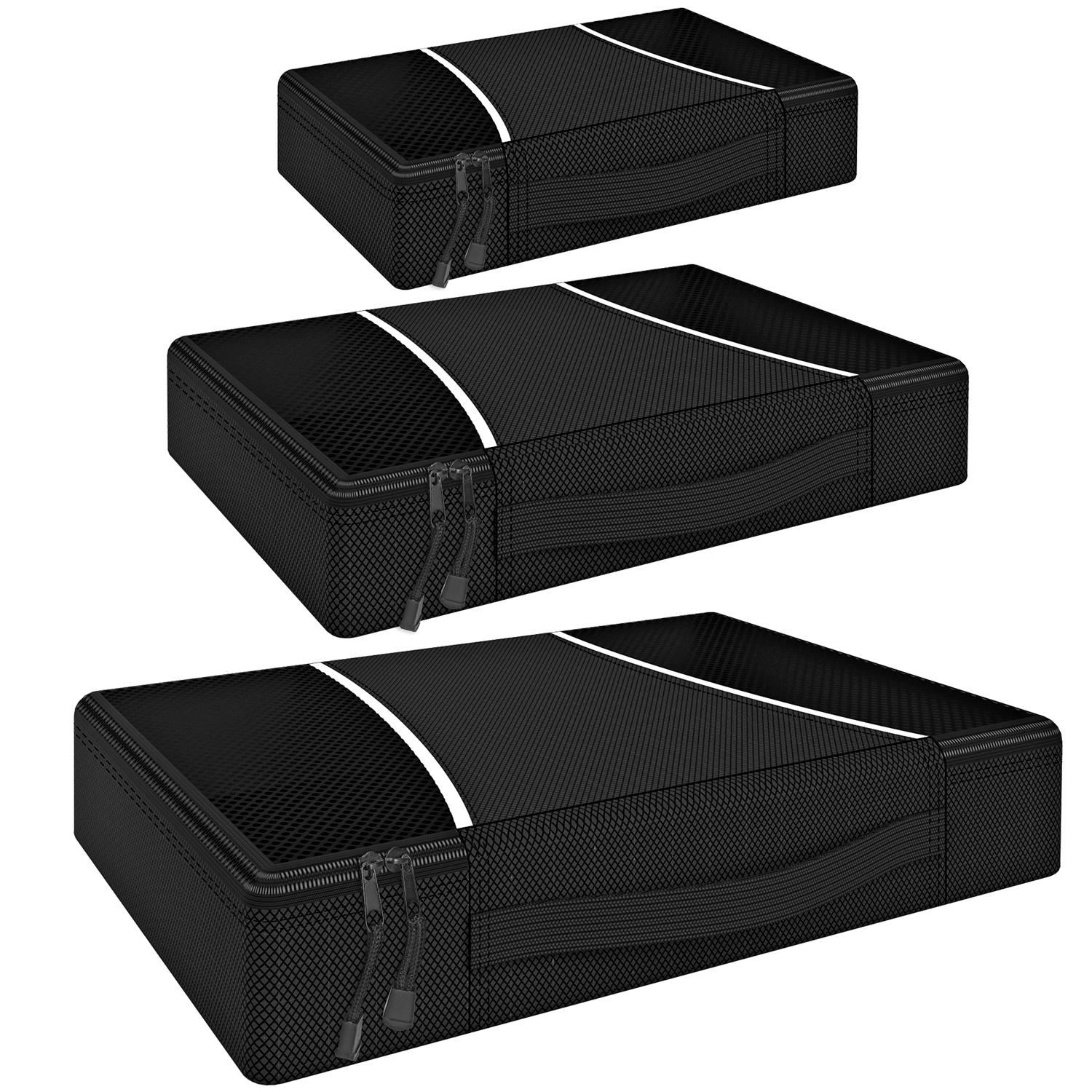 Vinsani 3 Piece Packing Cubes Set Suitcase Travel Organiser Essentials - Picture 10 of 60