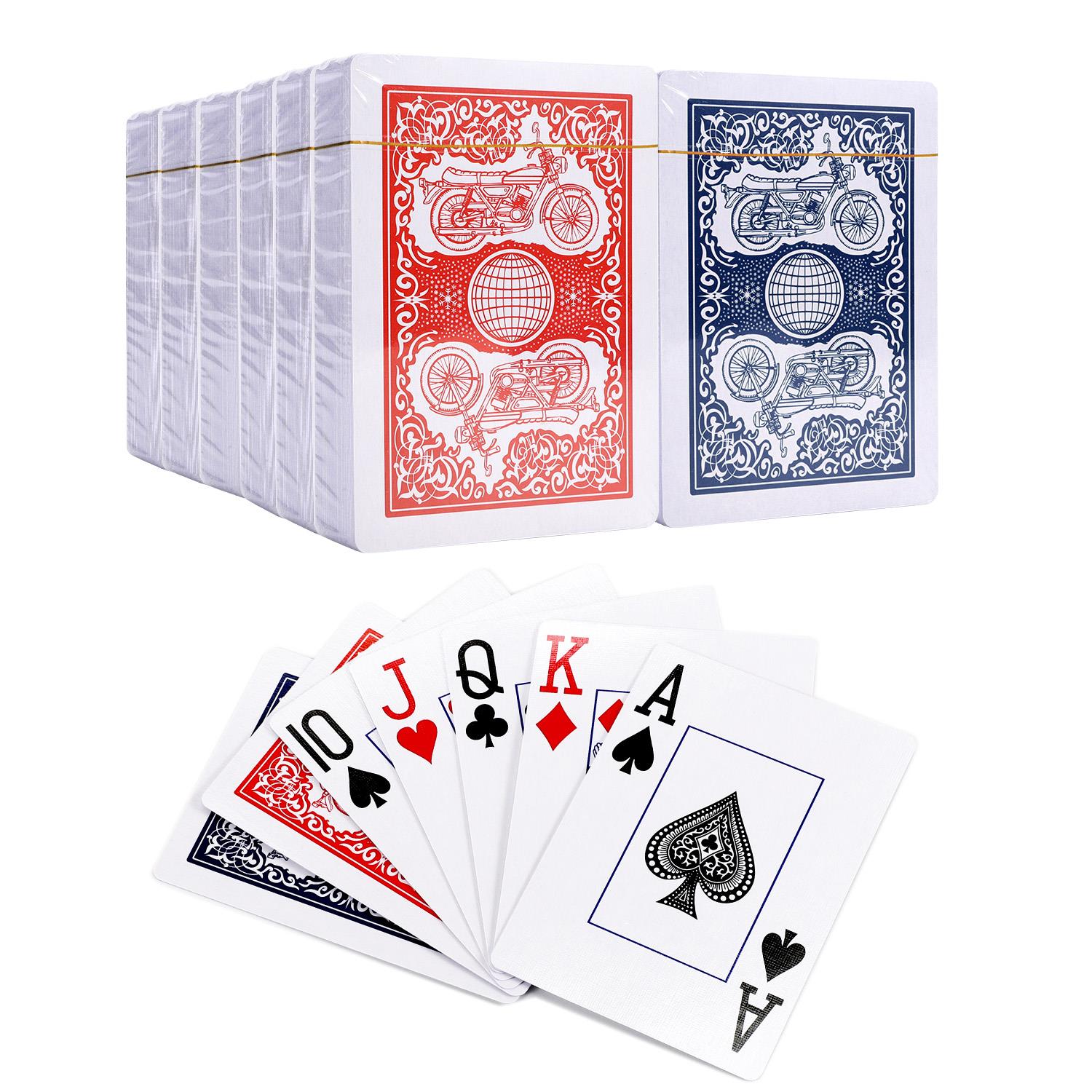 Vinsani Traditional Motorbike Poker Casino Plastic Coated Playing Cards Decks - Picture 38 of 49