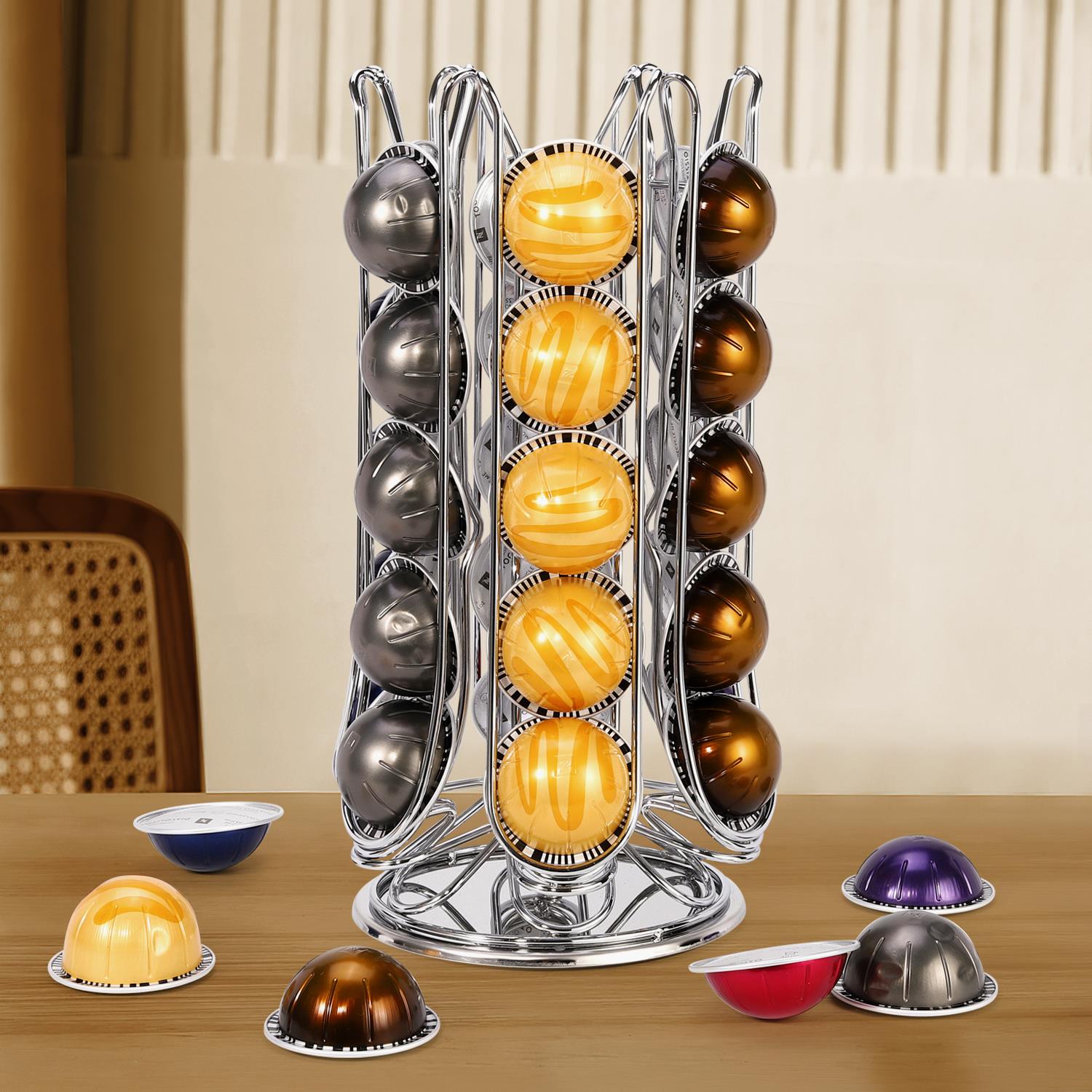 Vinsani 30 Coffee Pod Holder Rotating for Nespresso Vertuo Vertuoline Capsules - Picture 23 of 25