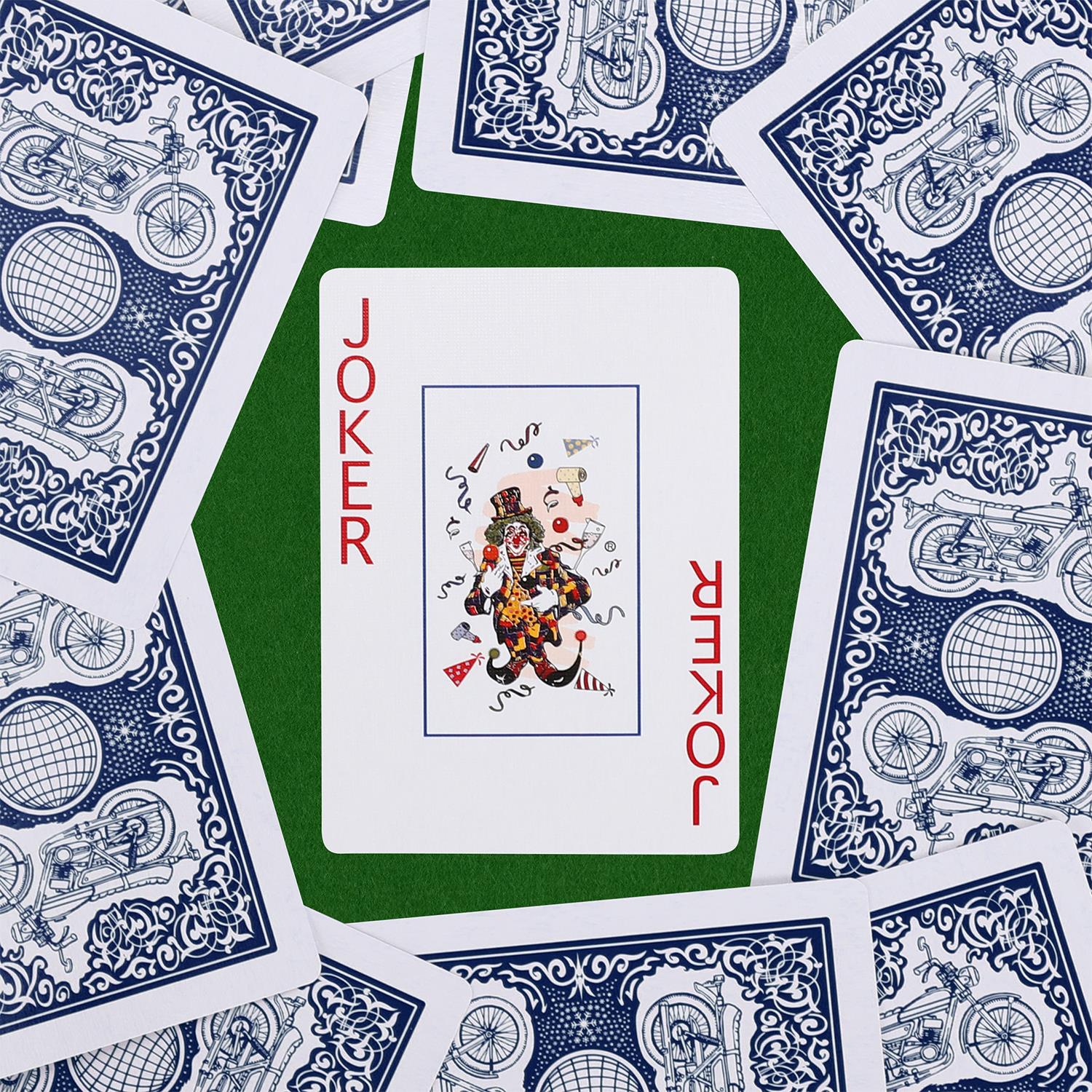 Vinsani Traditional Motorbike Poker Casino Plastic Coated Playing Cards Decks - Picture 5 of 49