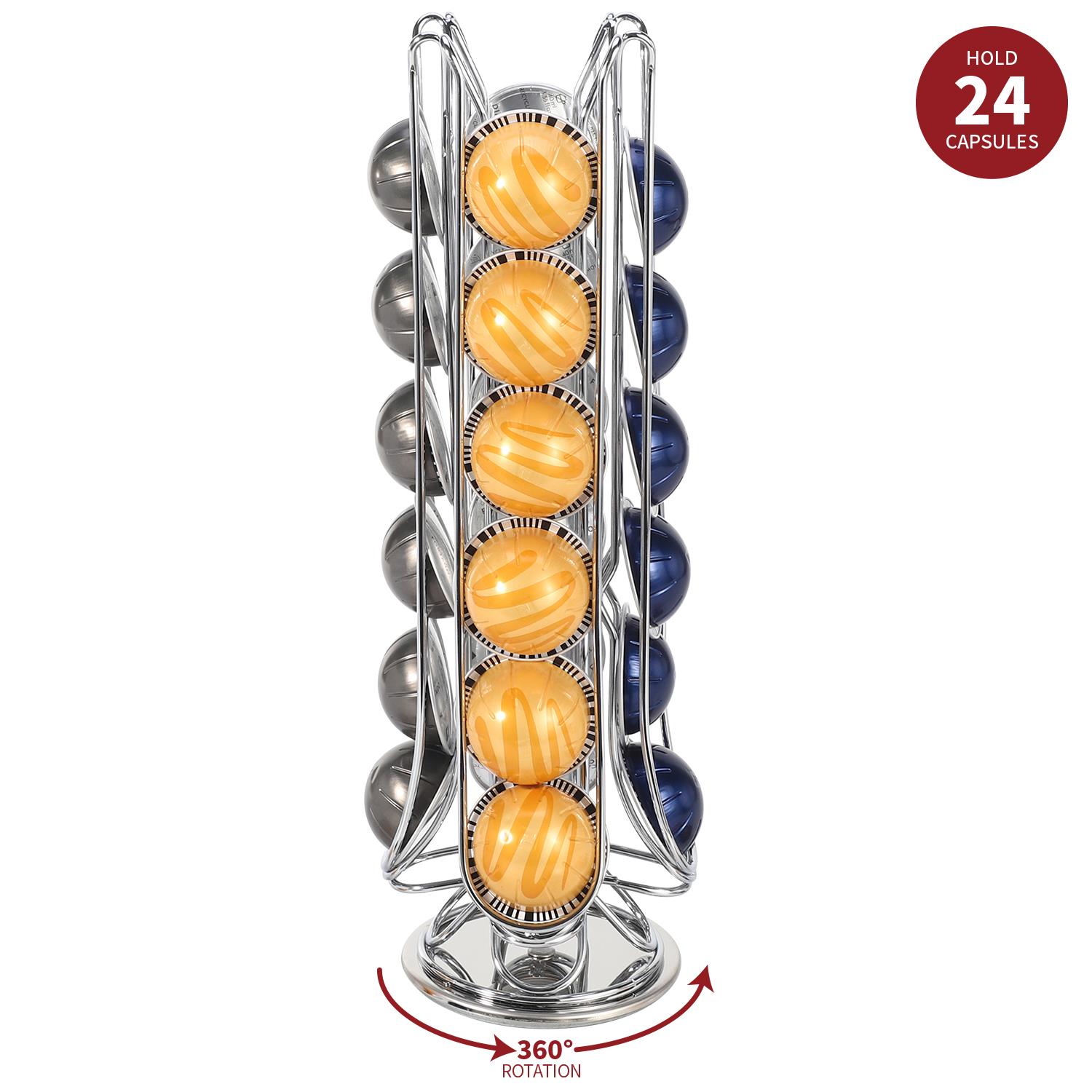 Vinsani 24 Coffee Pod Holder Rotating Nespresso Vertuo Vertuoline Capsules - Picture 16 of 25