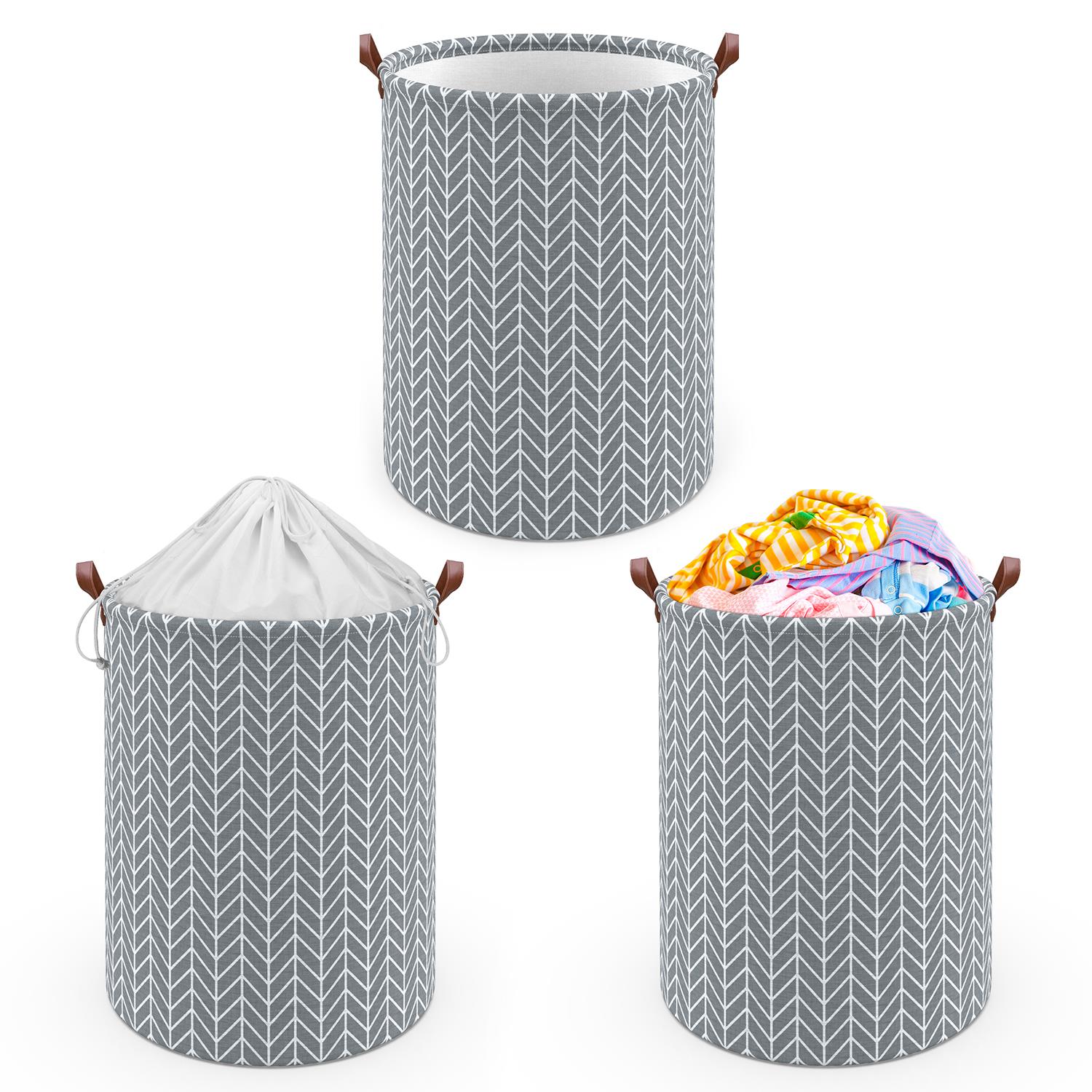 Vinsani Freestanding Laundry Basket Storage Sorter with Drawstring Lid - Picture 12 of 111