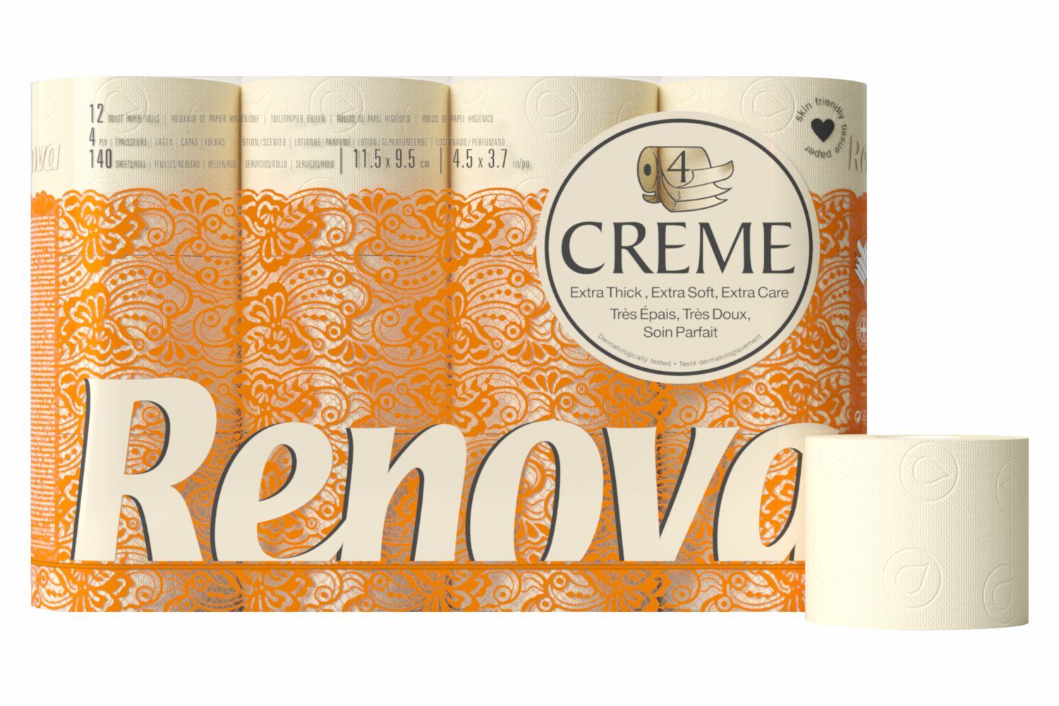 Renova Luxury Cream 4 Ply Toilet Tissue Paper 60 Rolls 5601028005876 eBay