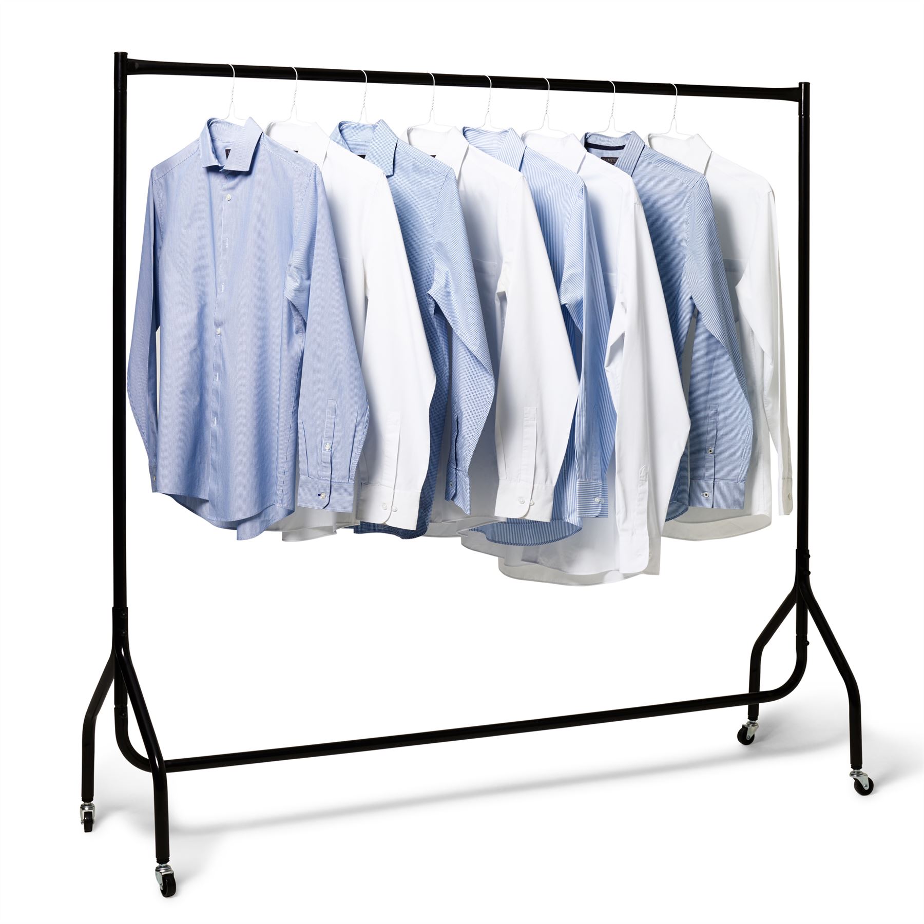 Vinsani Garment Heavy Duty Rail Clothes Hanging Display Stand Black