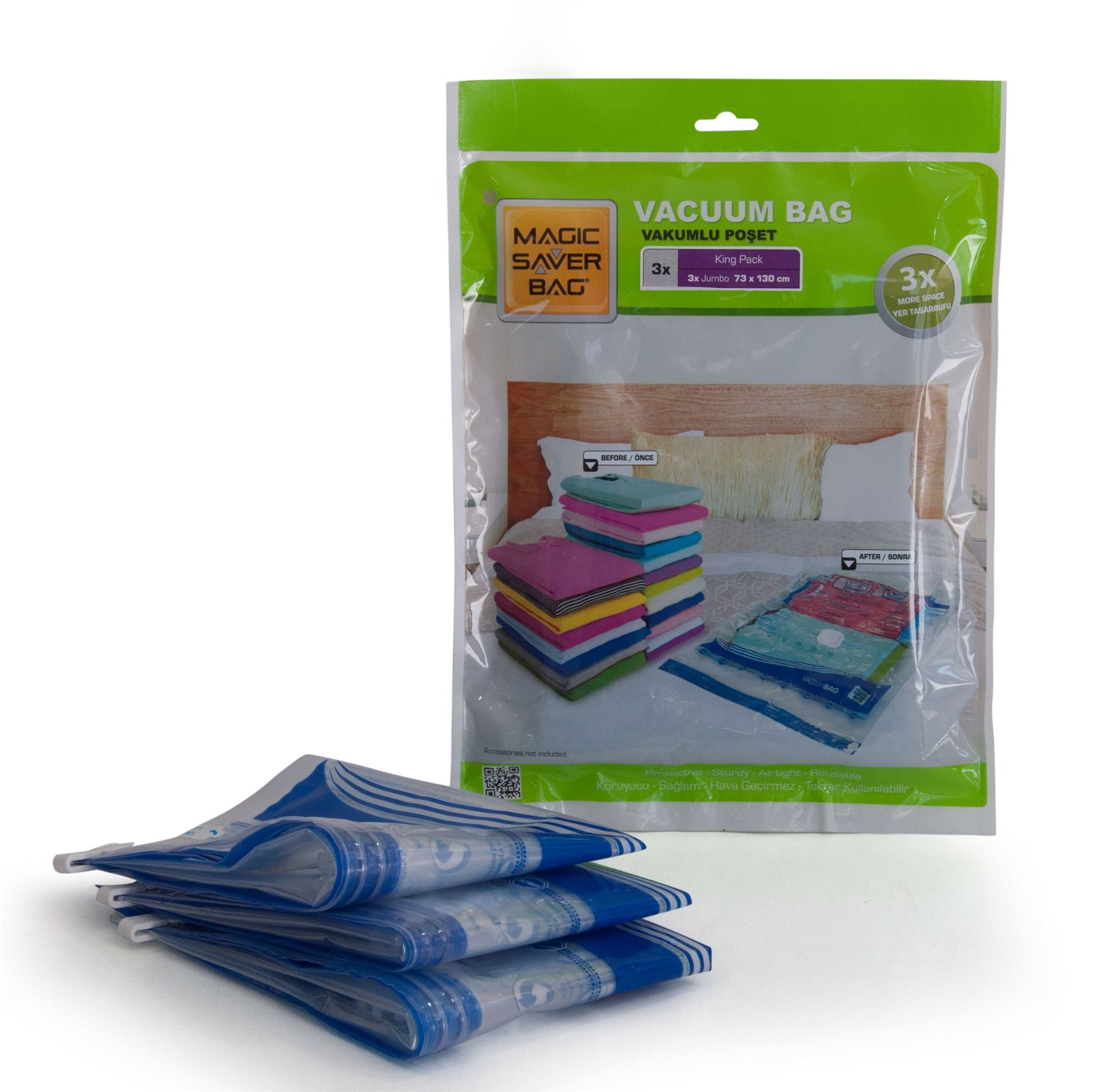 Magic Saver Bag [King / Queen / Super Pack] Transparent Vacuum Storage