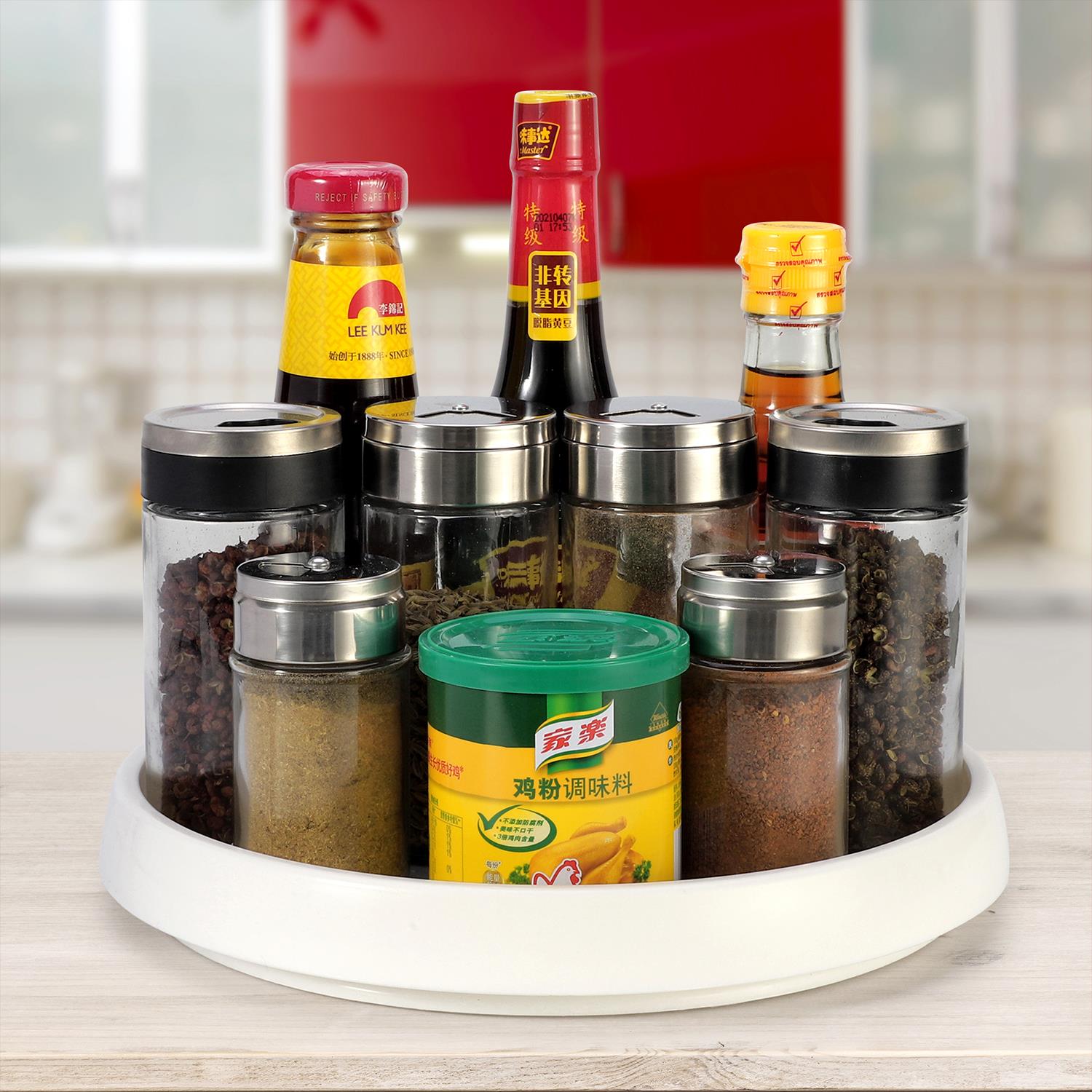 Vinsani Round Turntable Organizer Multifunctional Non-Slip Spice Rack (Medium) - Picture 12 of 24