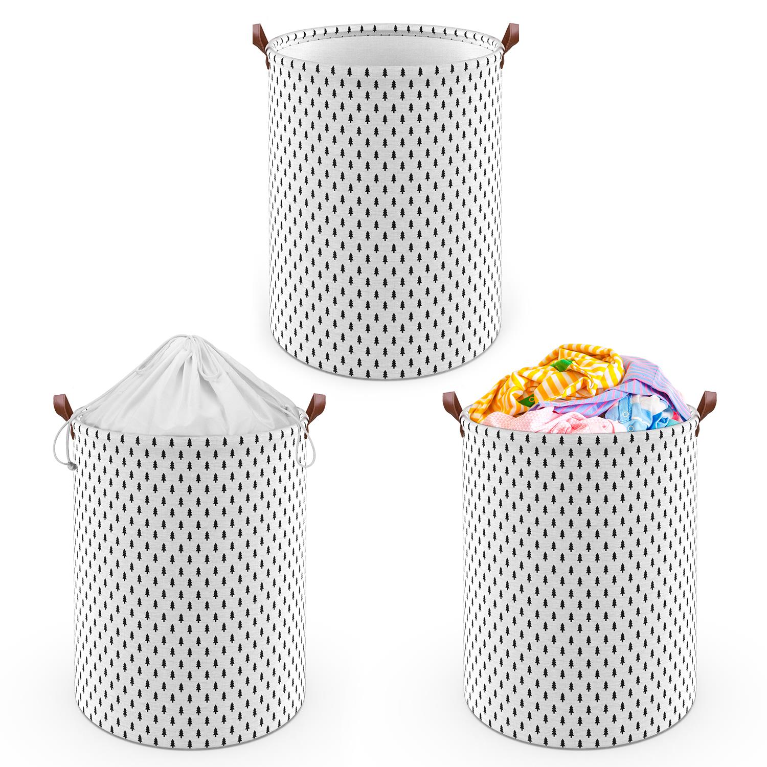 Vinsani Freestanding Laundry Basket Storage Sorter with Drawstring Lid - Picture 78 of 111