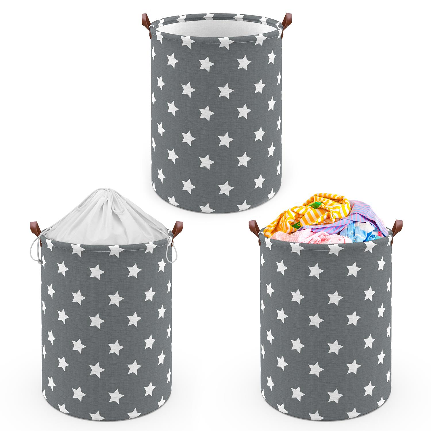 Vinsani Freestanding Laundry Basket Storage Sorter with Drawstring Lid - Picture 111 of 111