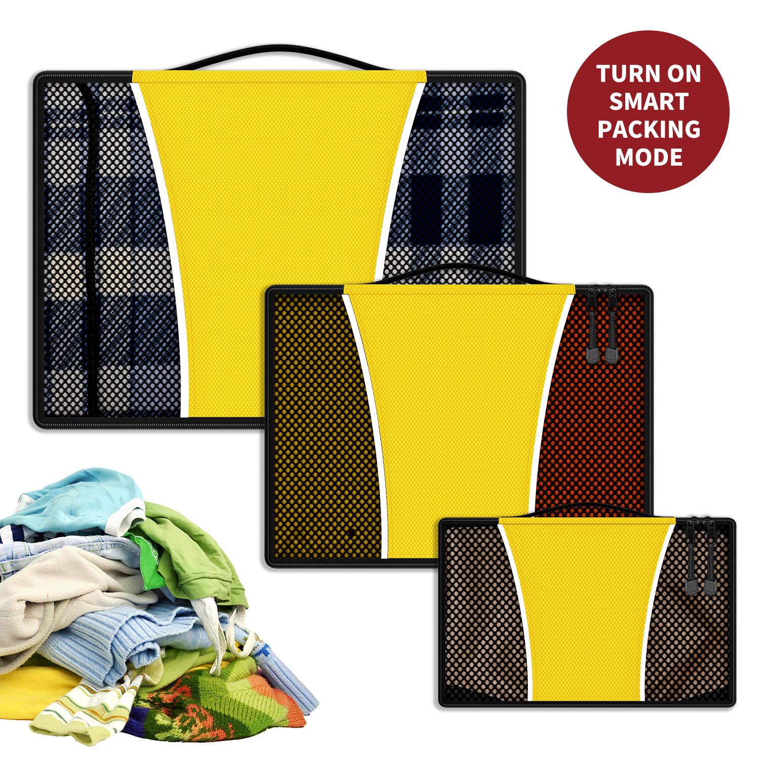 Vinsani 3 Piece Packing Cubes Set Suitcase Travel Organiser Essentials - Picture 59 of 60