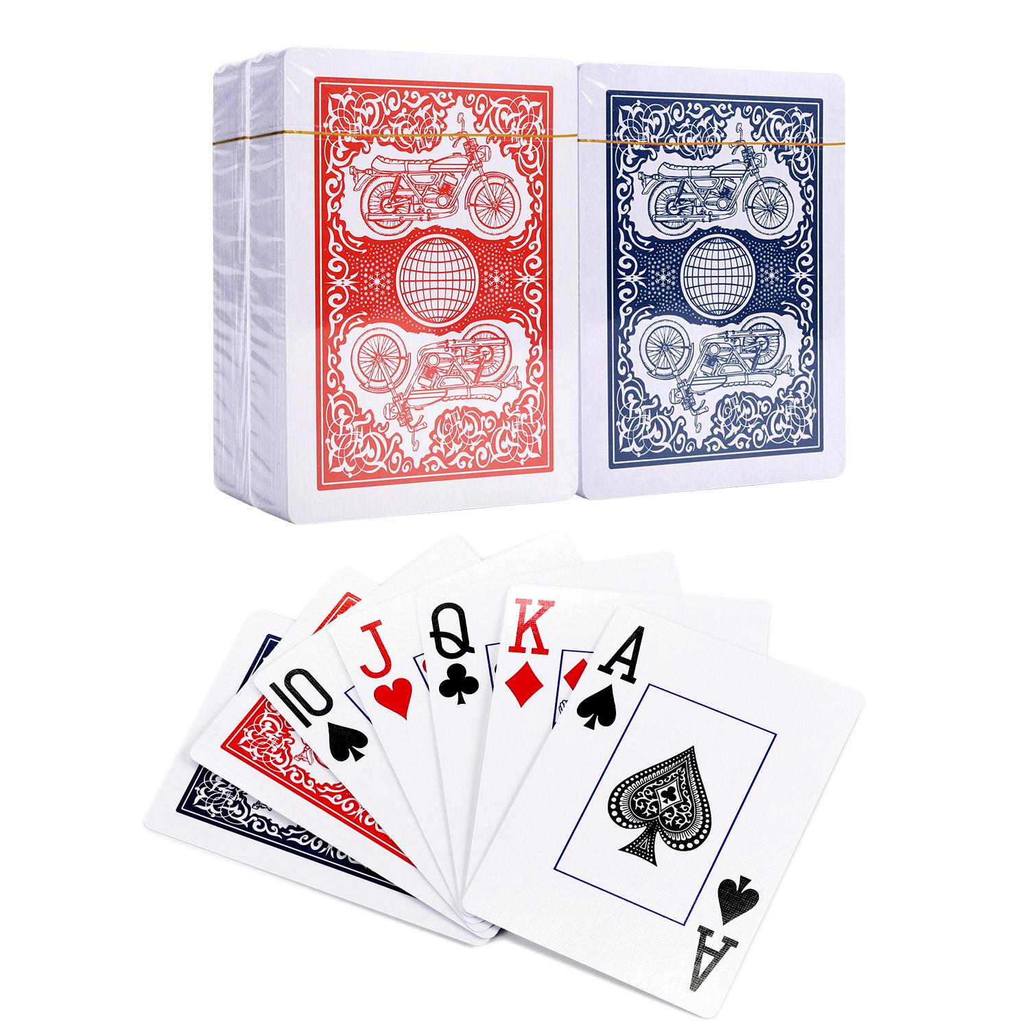 Vinsani Traditional Motorbike Poker Casino Plastic Coated Playing Cards Decks - Picture 14 of 49