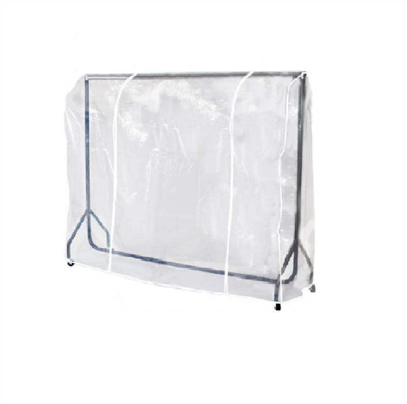 Vinsani Clear Transparent Clothes Rail Cover Hanging Garment Rail