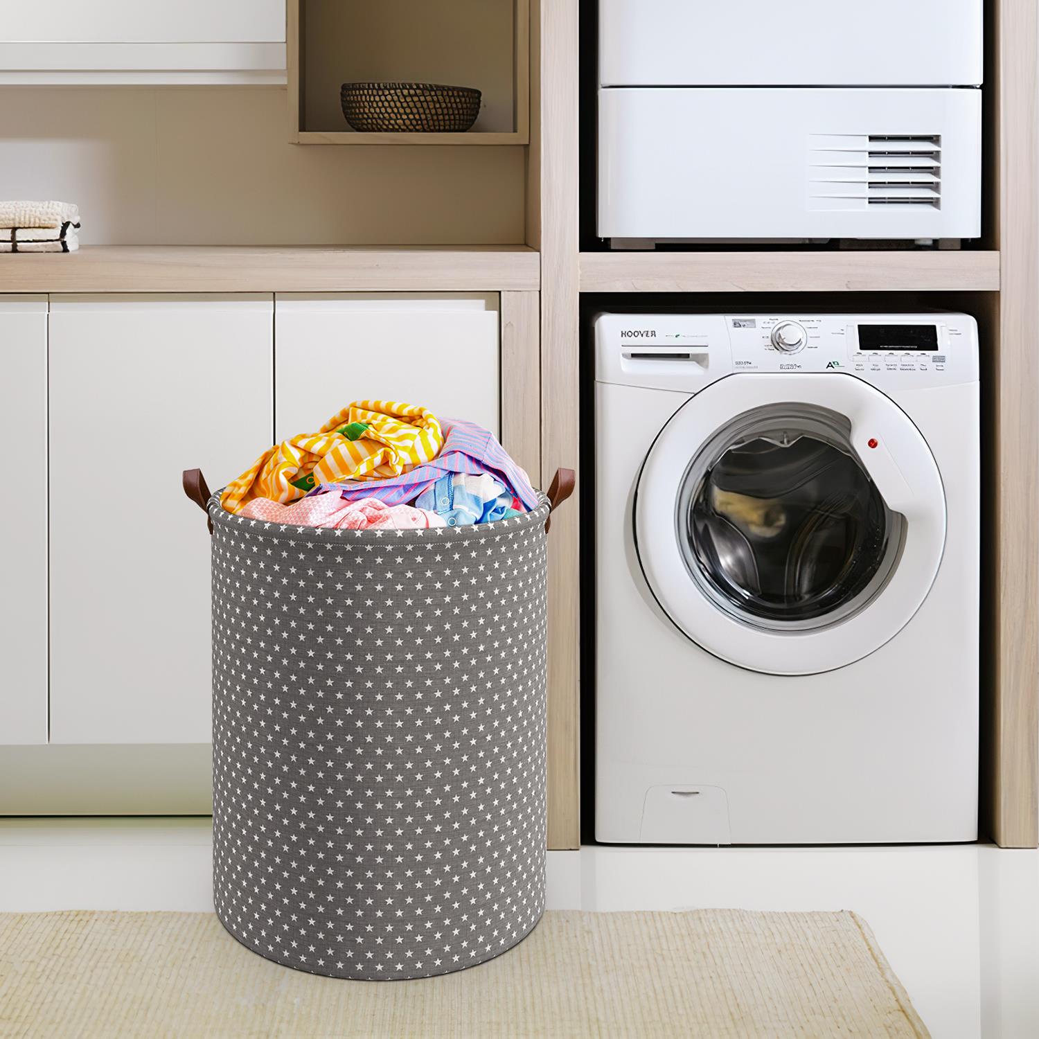 Vinsani Freestanding Laundry Basket Storage Sorter with Drawstring Lid - Picture 61 of 111