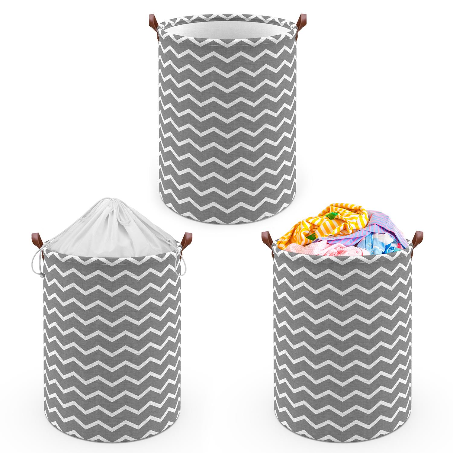 Vinsani Freestanding Laundry Basket Storage Sorter with Drawstring Lid - Picture 100 of 111