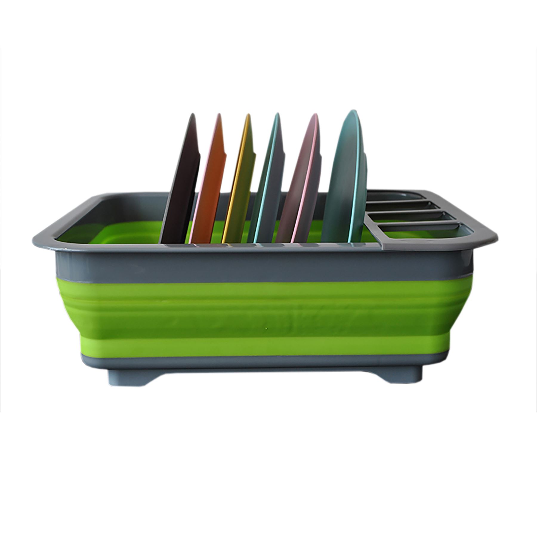 Vinsani Collapsible Folding Dish Drainer Cutlery Plate Holder Drying