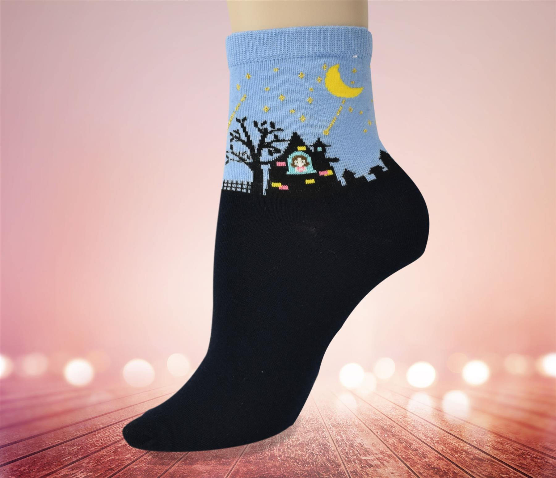 Vinsani® Cat Dog Owl Pet Animal Cute Print Socks 5 Pairs Pack - OneSize Fits all - Picture 62 of 63