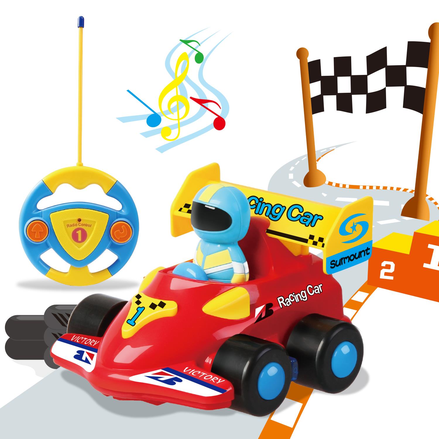 SOKA My First Remote Controlled Racing Car for Toddlers with Sound and Light - Picture 11 of 28