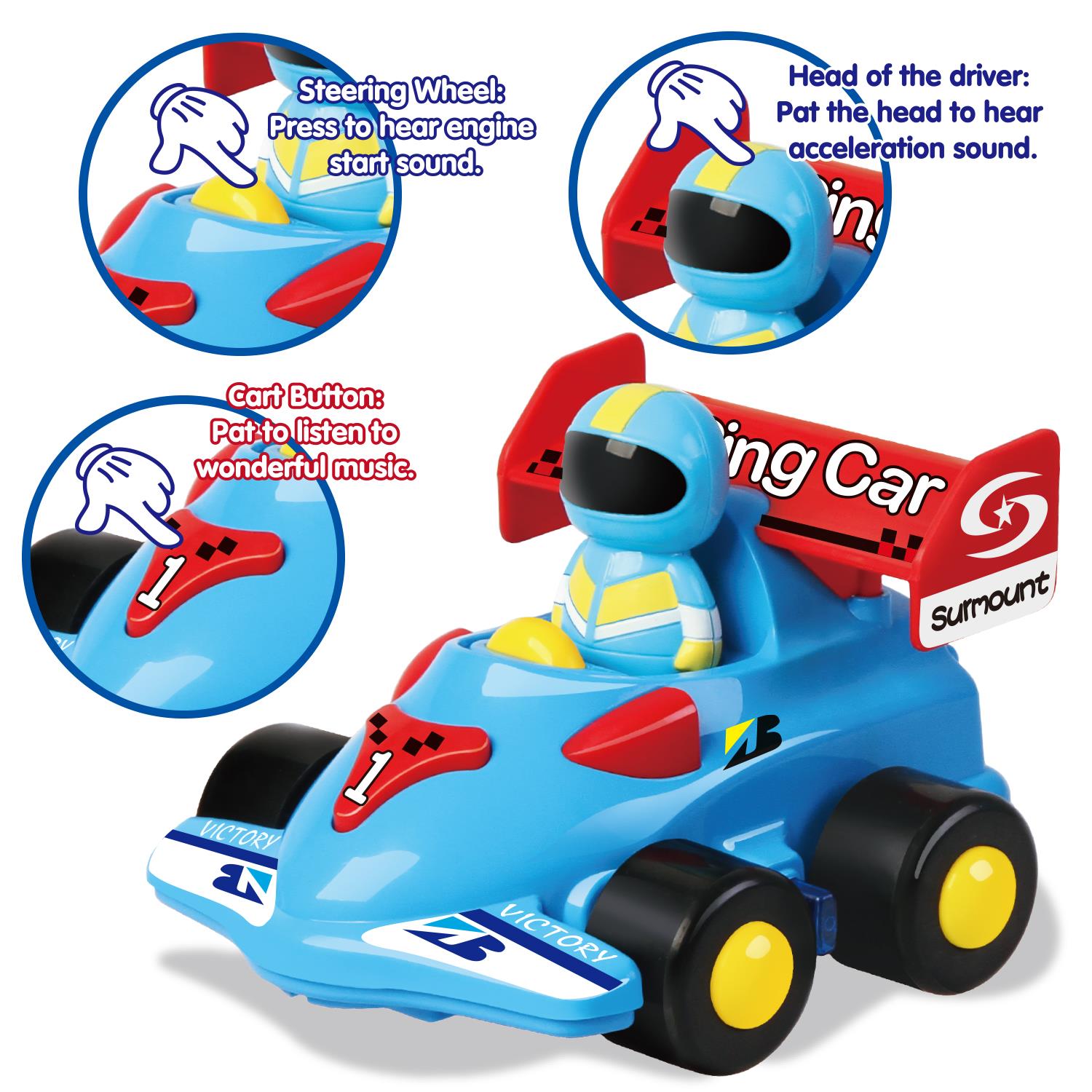 SOKA My First Remote Controlled Racing Car for Toddlers with Sound and Light - Picture 3 of 28