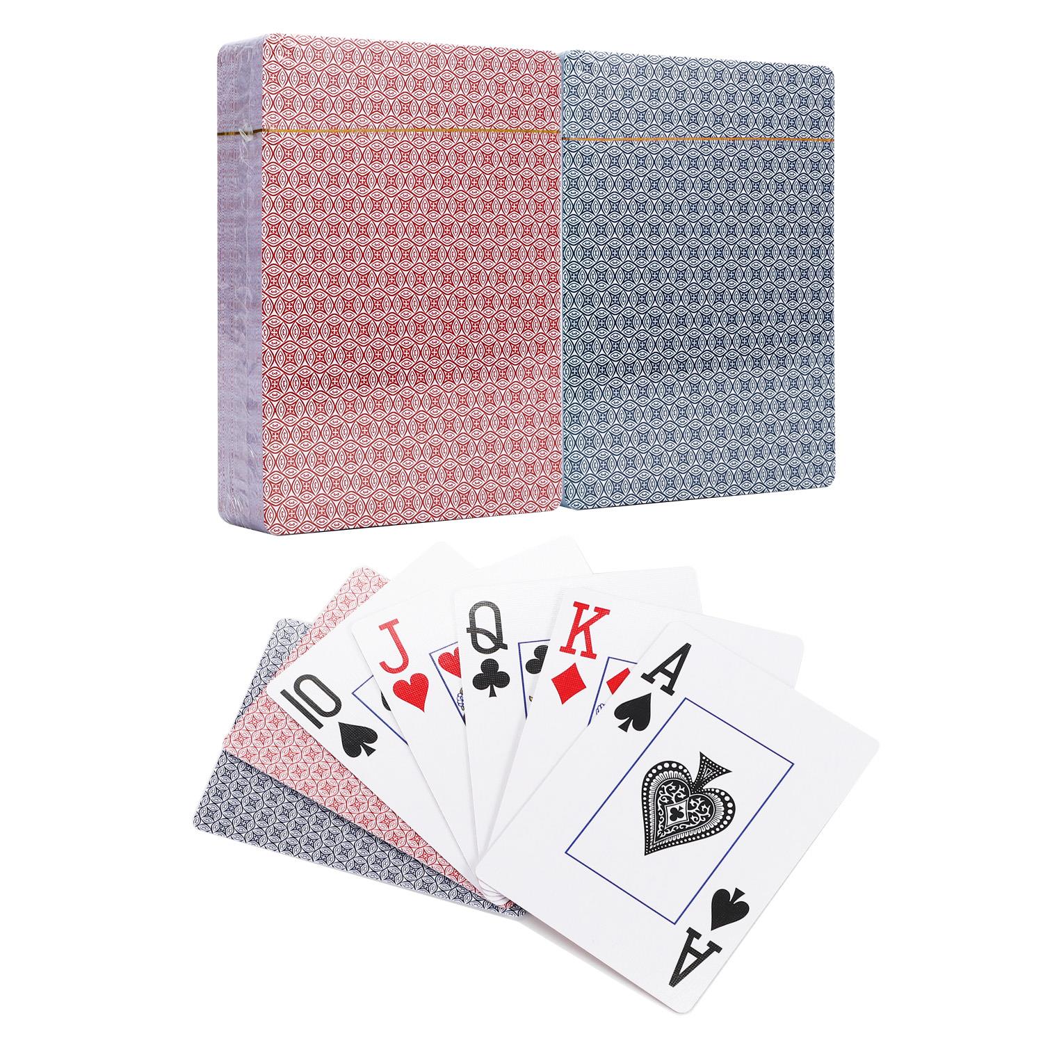 Vinsani Traditional Check Poker Casino Plastic Coated Playing Cards Decks - Picture 2 of 49