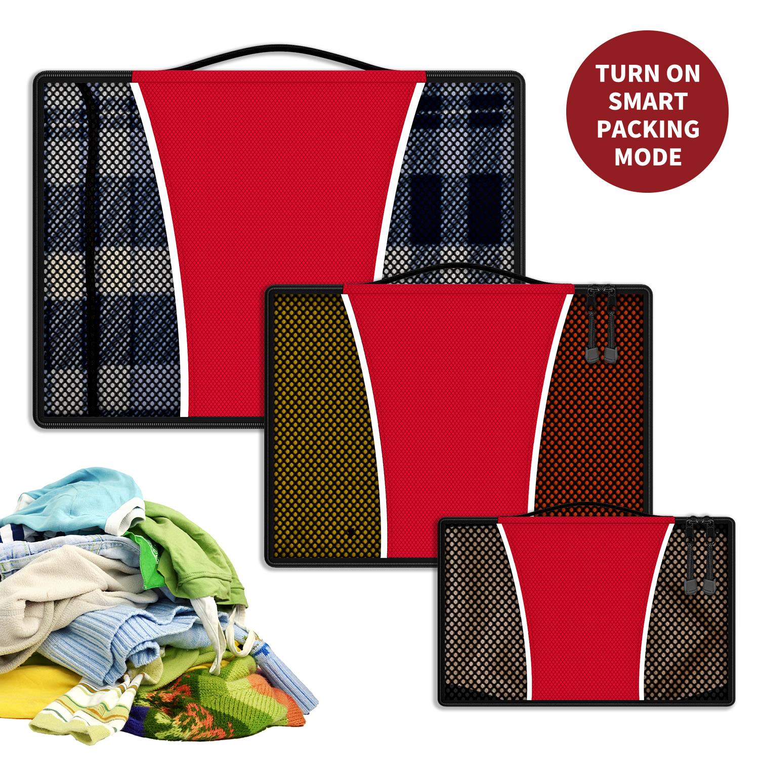 Vinsani 3 Piece Packing Cubes Set Suitcase Travel Organiser Essentials - Picture 49 of 60