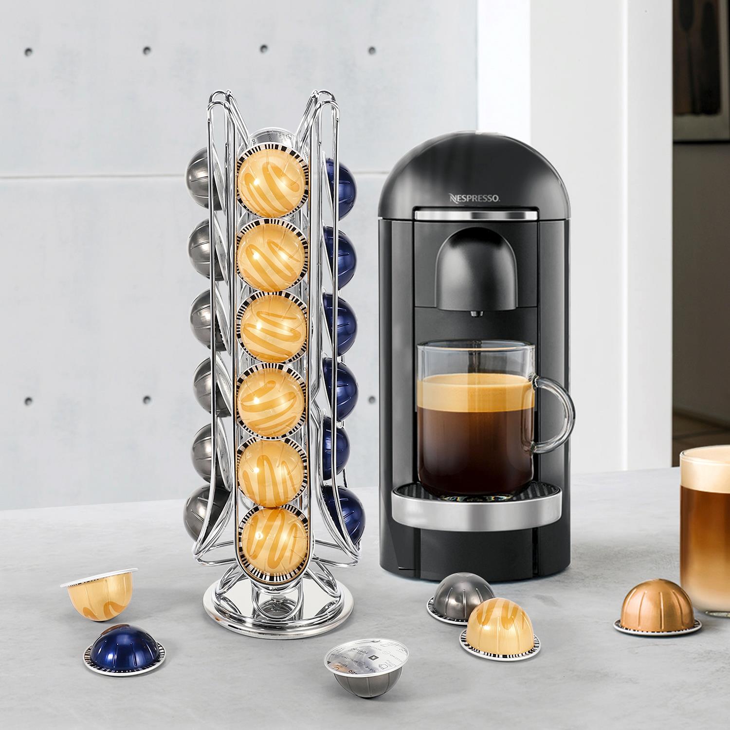 Vinsani 24 Coffee Pod Holder Rotating Nespresso Vertuo Vertuoline Capsules - Picture 17 of 25