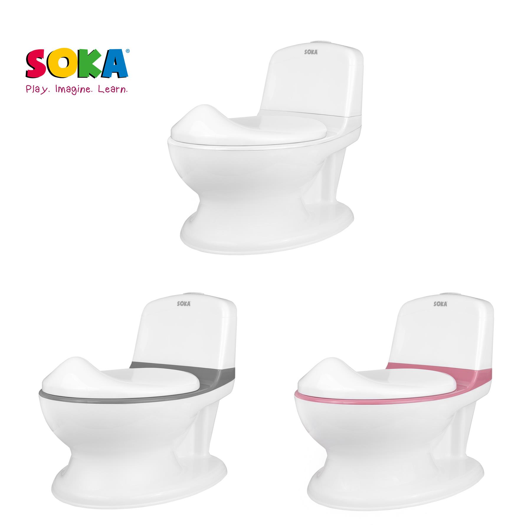 Educational Potty Training Aid Toy SOKA Grey Toddler Infant First Potty WC
