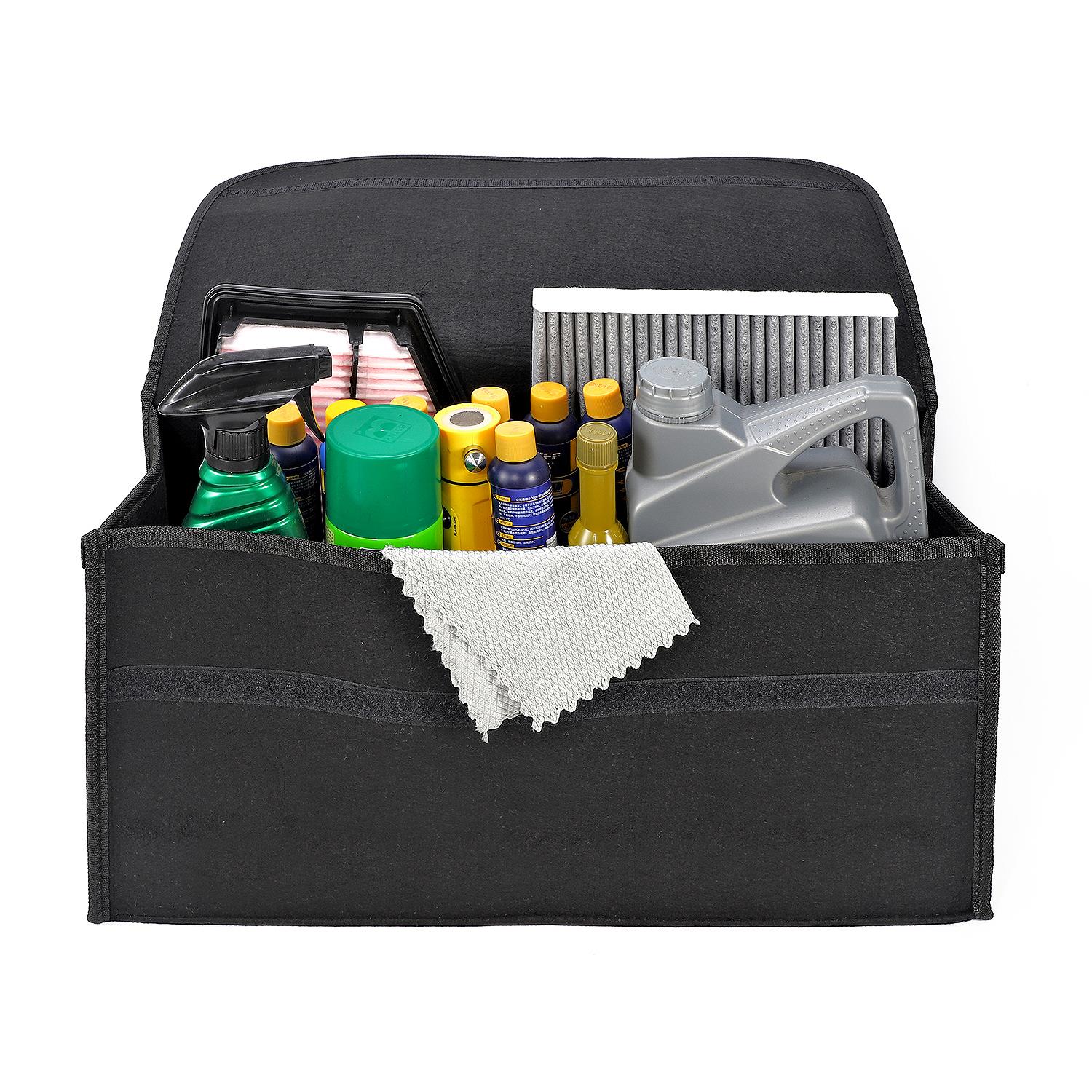 Vinsani Dark Grey / Black Anti Slip Car Trunk Boot Storage Organiser